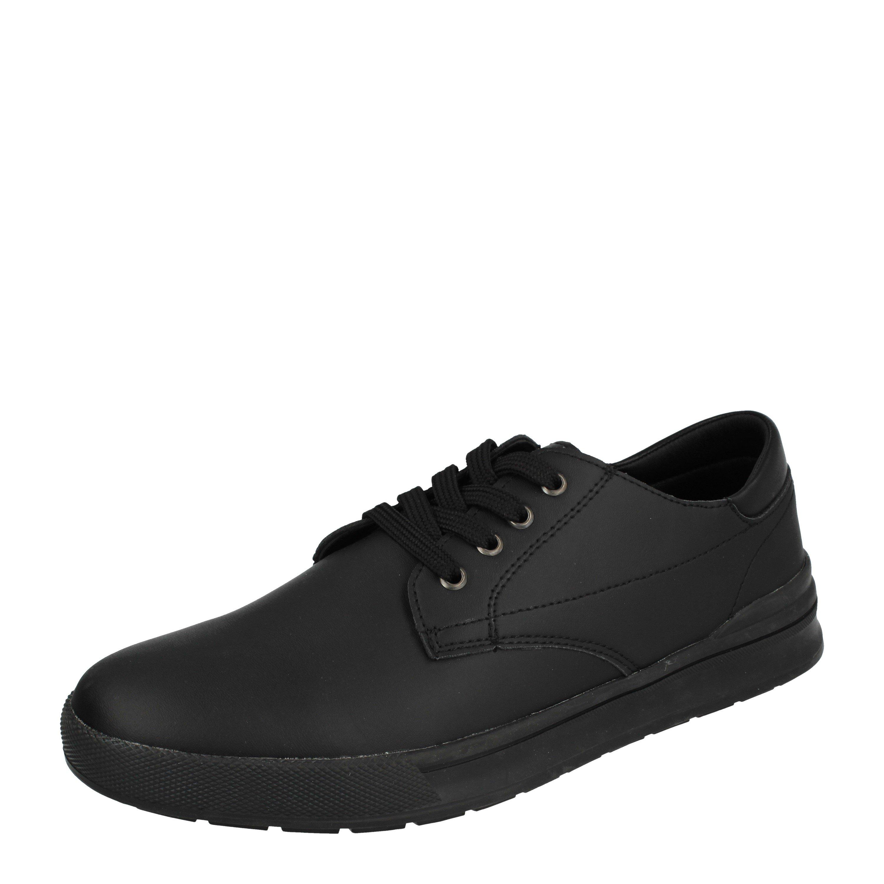 Black - Thomas Blunt - Mens 4 Eyelet Smart Causal Lace Up A2216 - 4