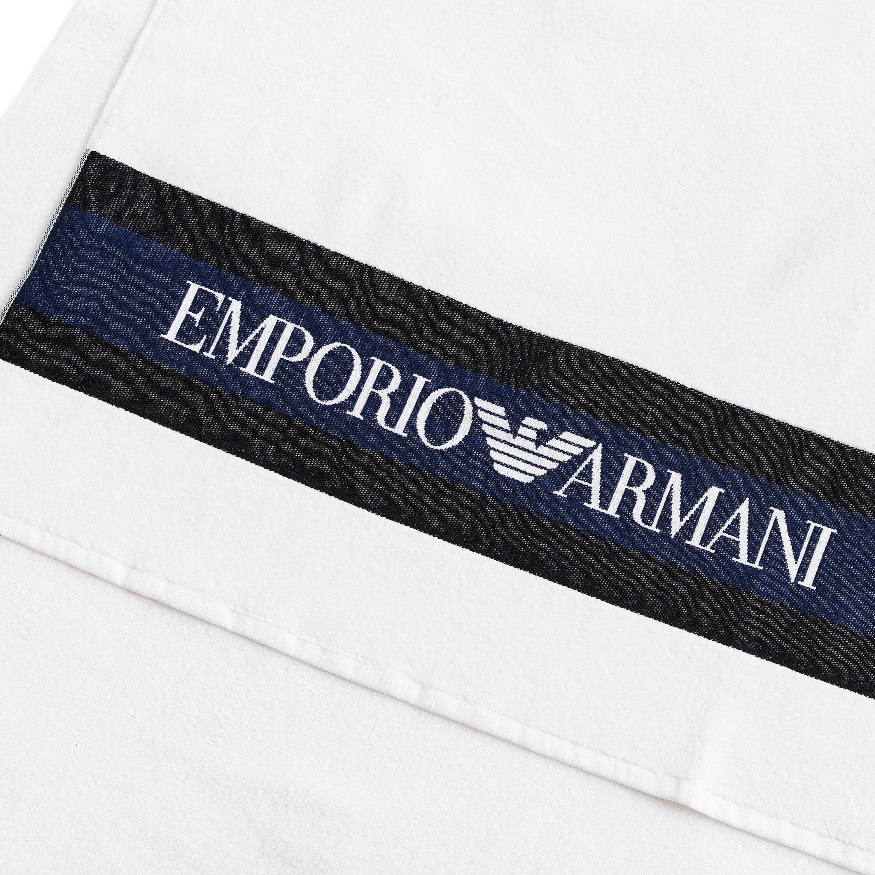 White - Emporio Armani - Woven Towel - 3