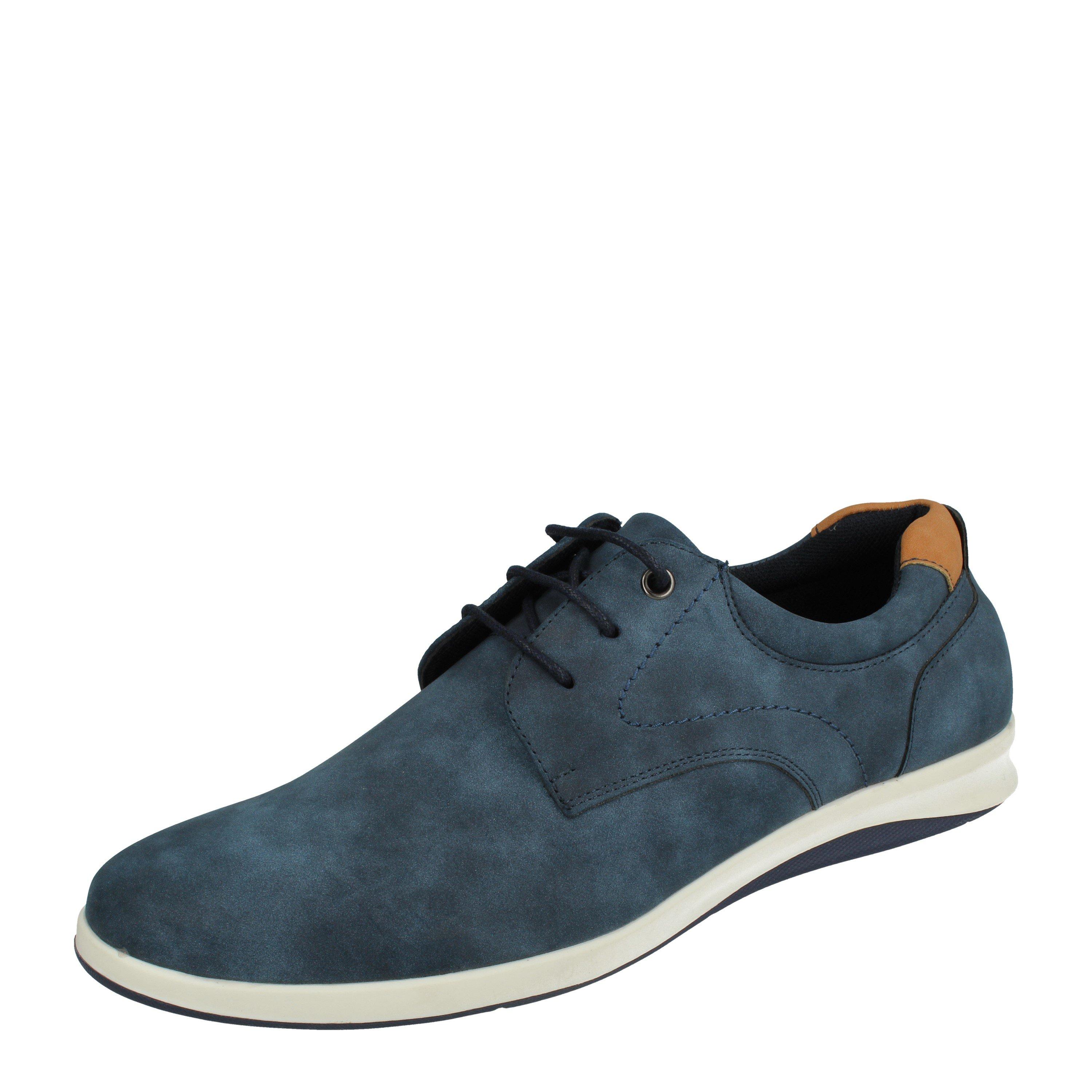 Navy - Thomas Blunt - Mens 3 Eyelet Smart Casual Lace Up A2217 - 2