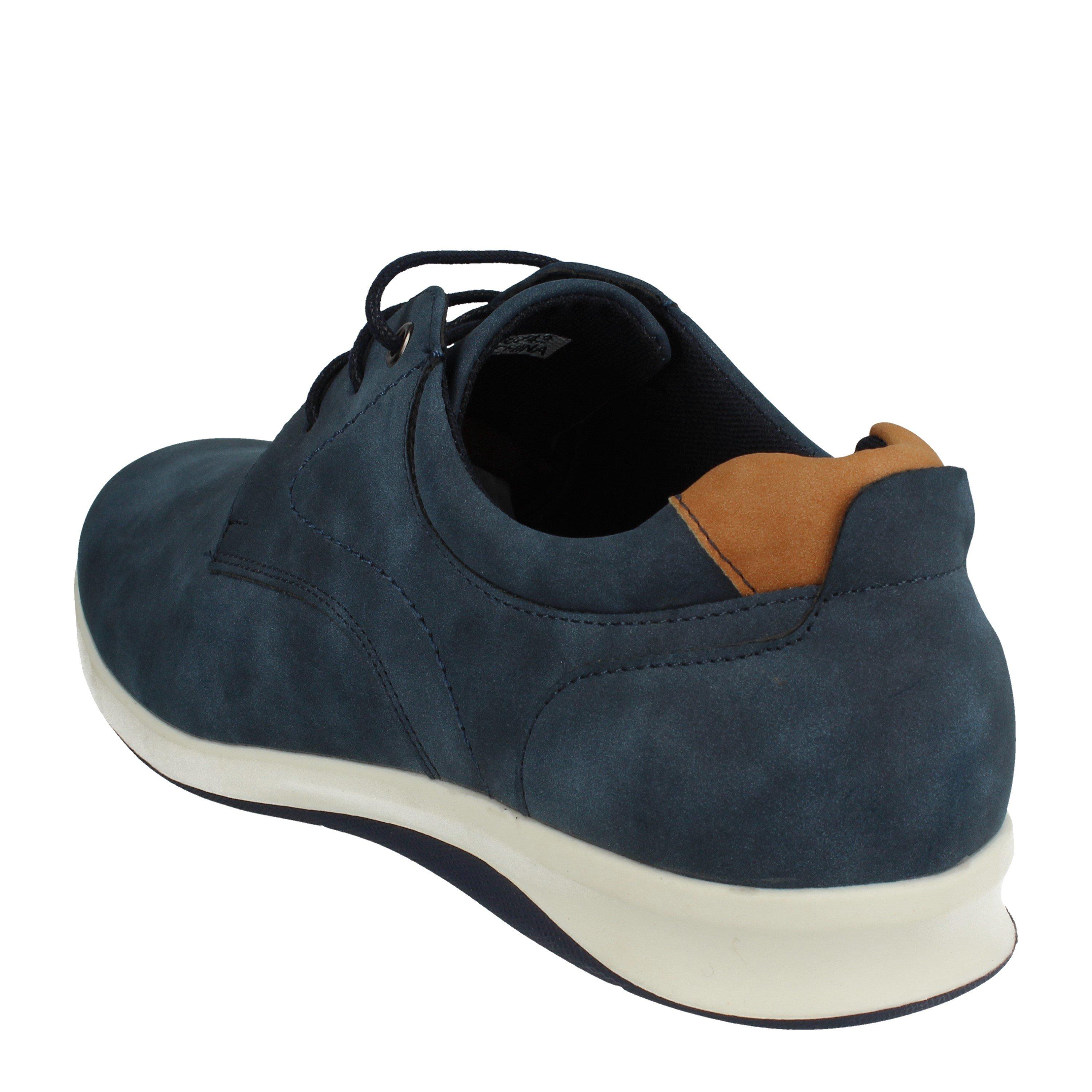 Navy - Thomas Blunt - Mens 3 Eyelet Smart Casual Lace Up A2217 - 3