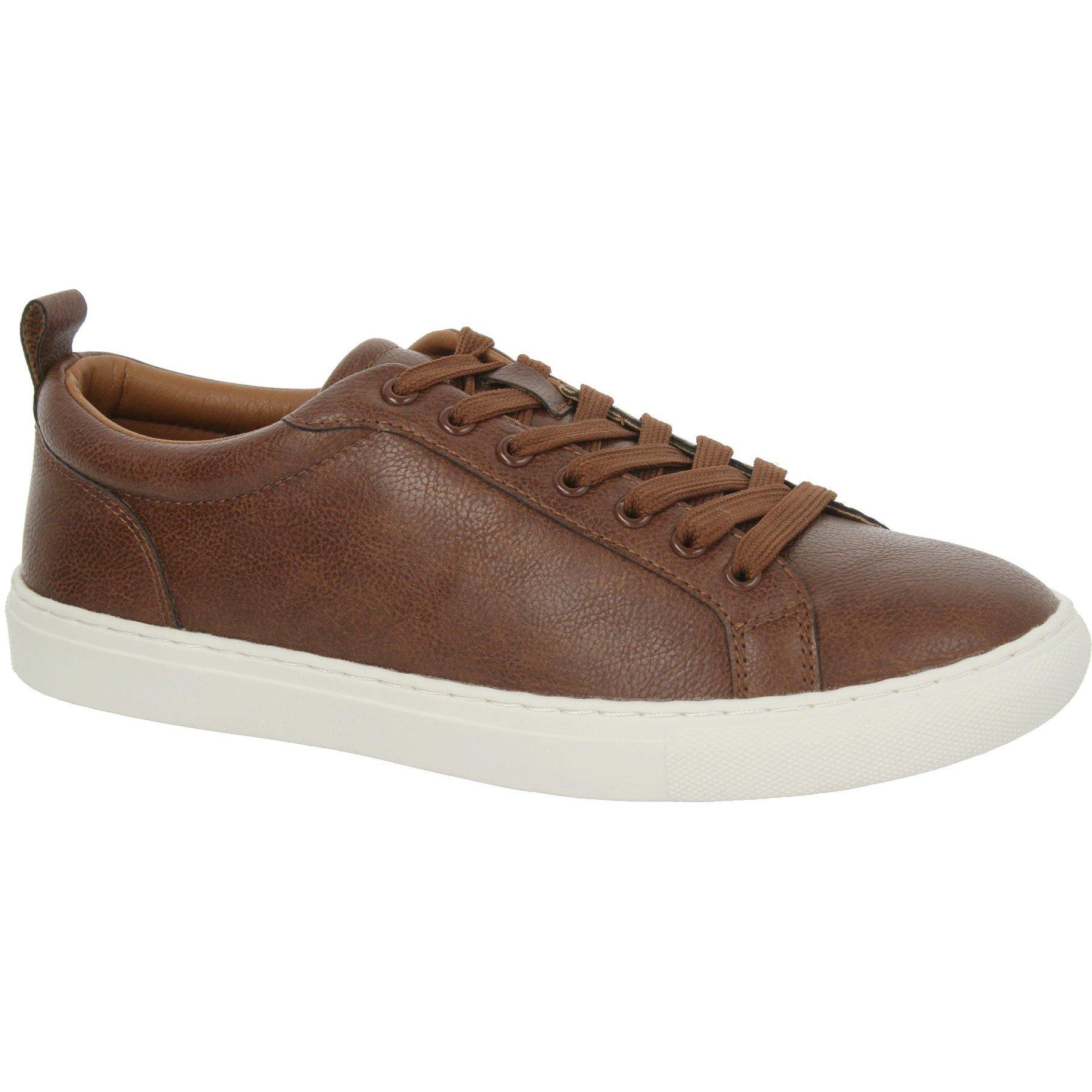 Thomas Blunt Men's Textured Lace-Up Trainer With Cushioned Sole A2212 - Brown - UK7