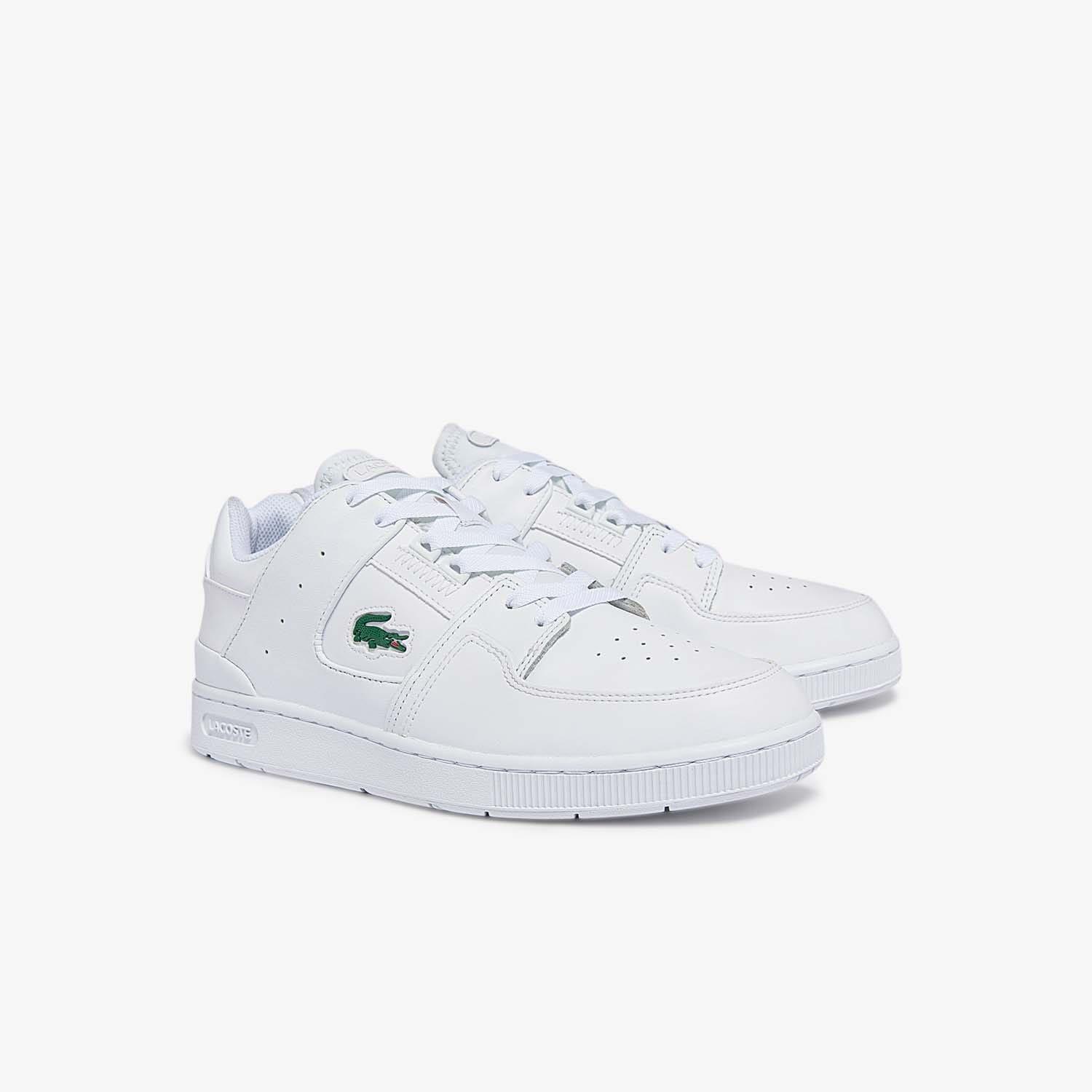 White - Lacoste - Court Cage Leather Trainers - 2