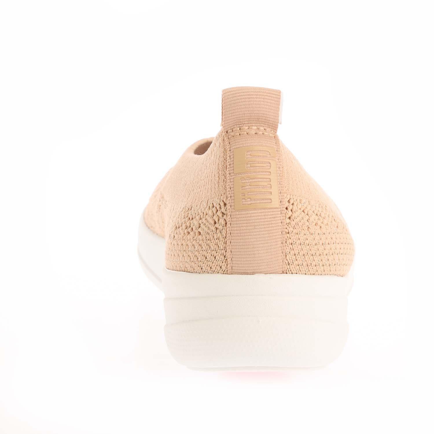 Tan - Fitflop - Uberknit Slip On Ballet Pumps - 5