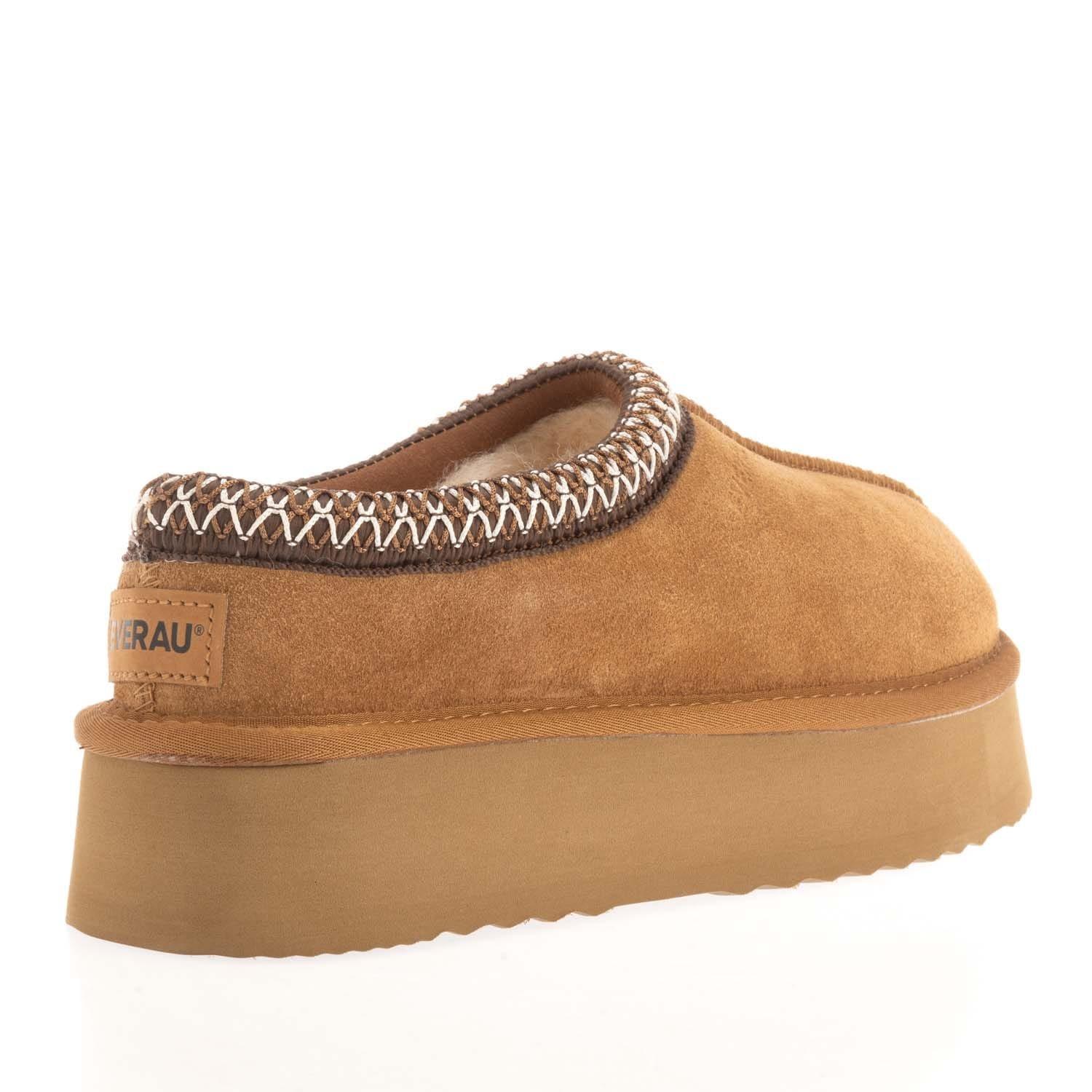 Chestnut - EverAu - Wonga Leather Slippers - 3