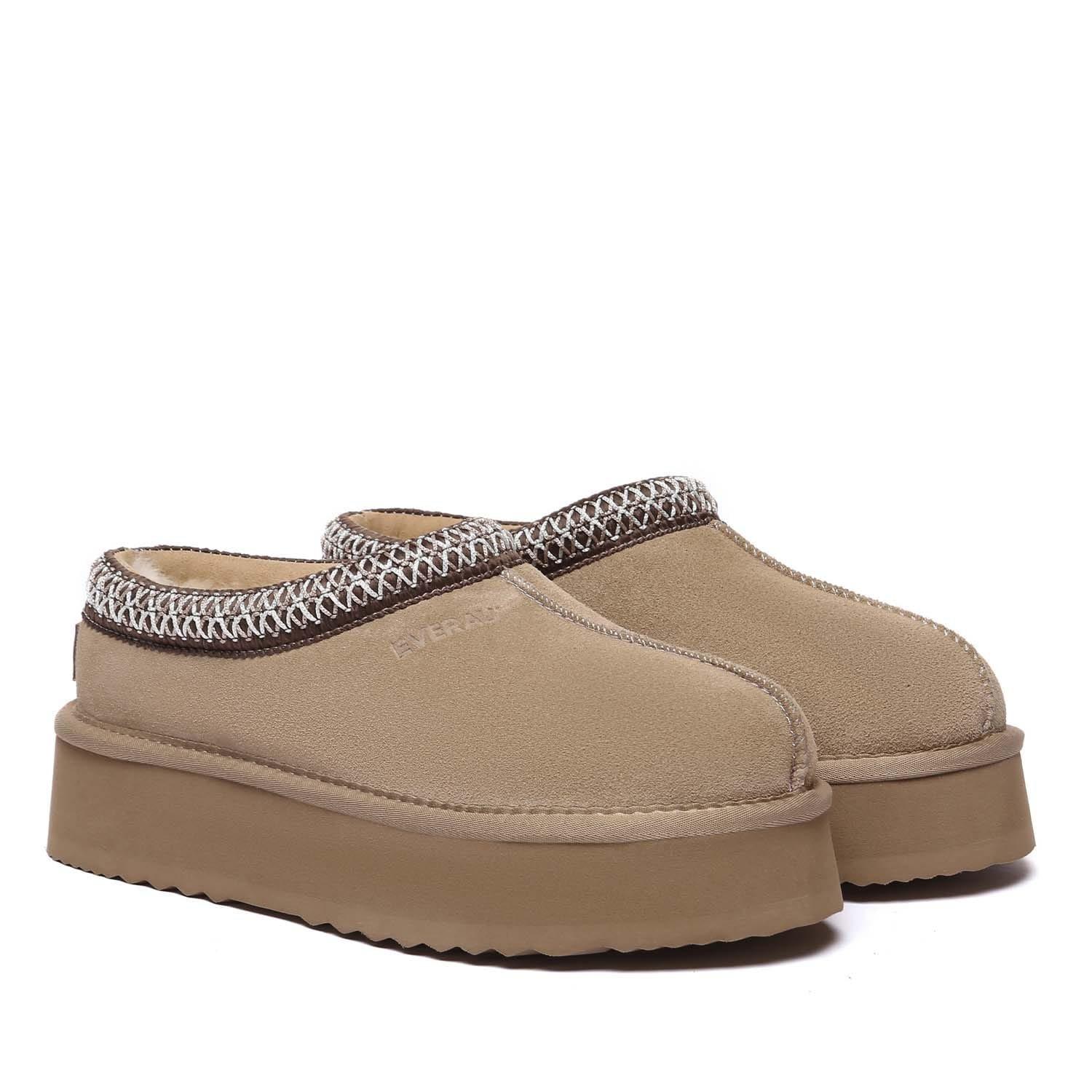 Sand - EverAu - Wonga Leather Slippers - 5
