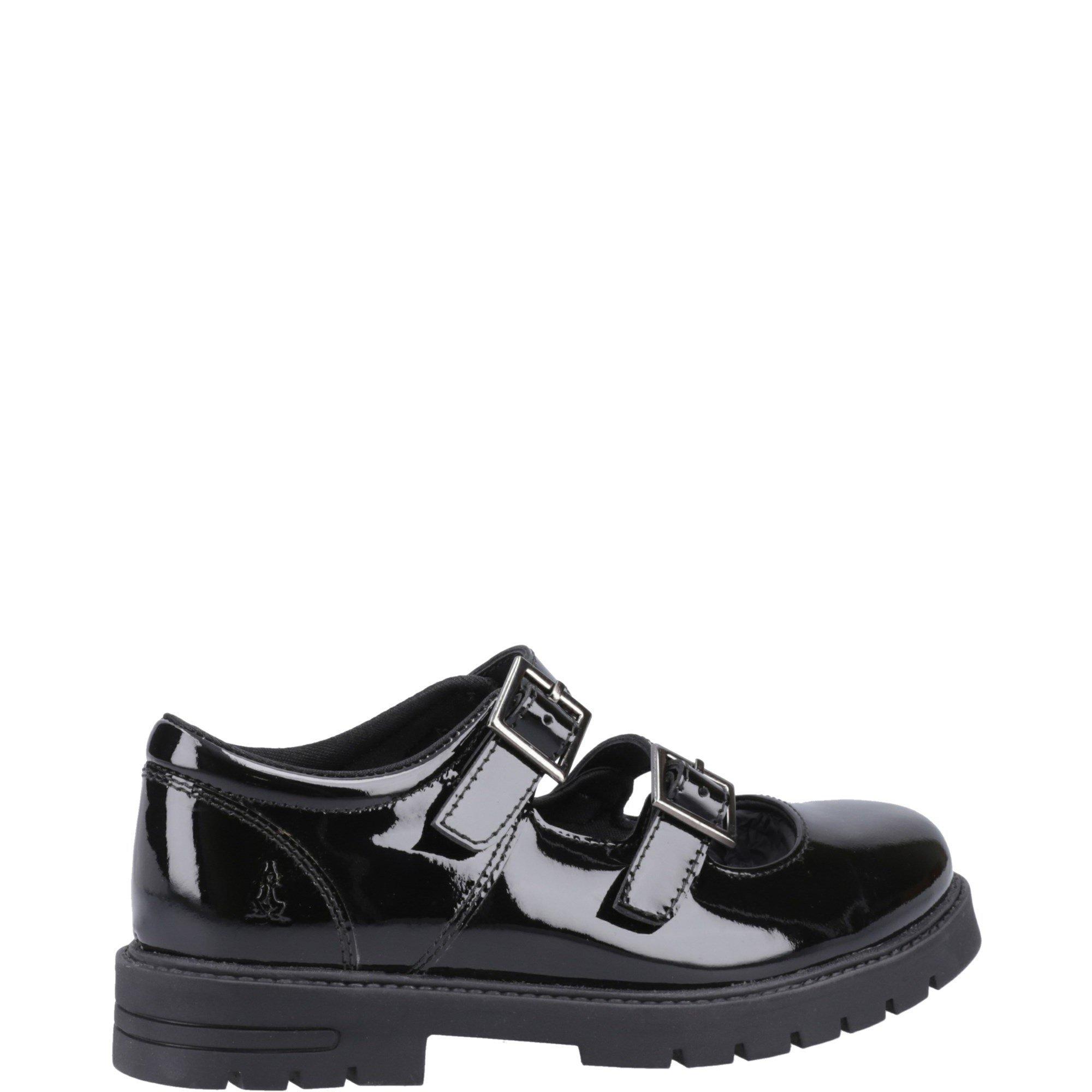 Black - Hush Puppies - Ella Patent Senior Shoe - 3