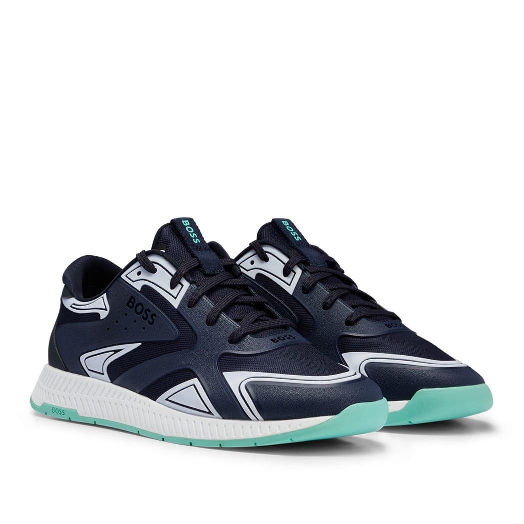Blue - Boss - Titanium Running Trainers - 2