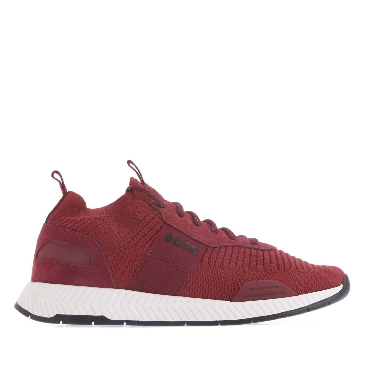 Red - Boss - Titanium Running Trainers - 1