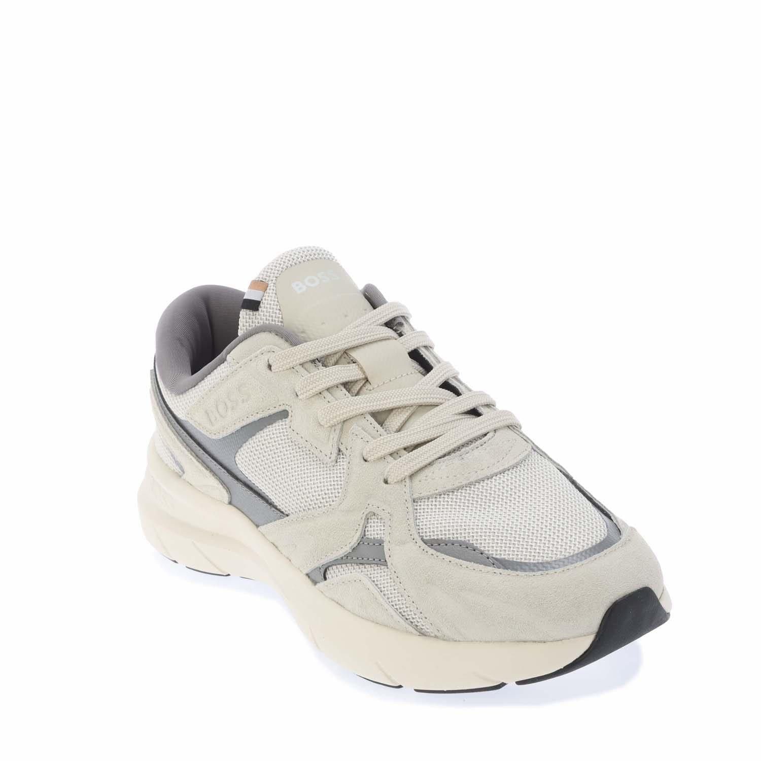 Beige - Boss - Owen Running Trainers - 2