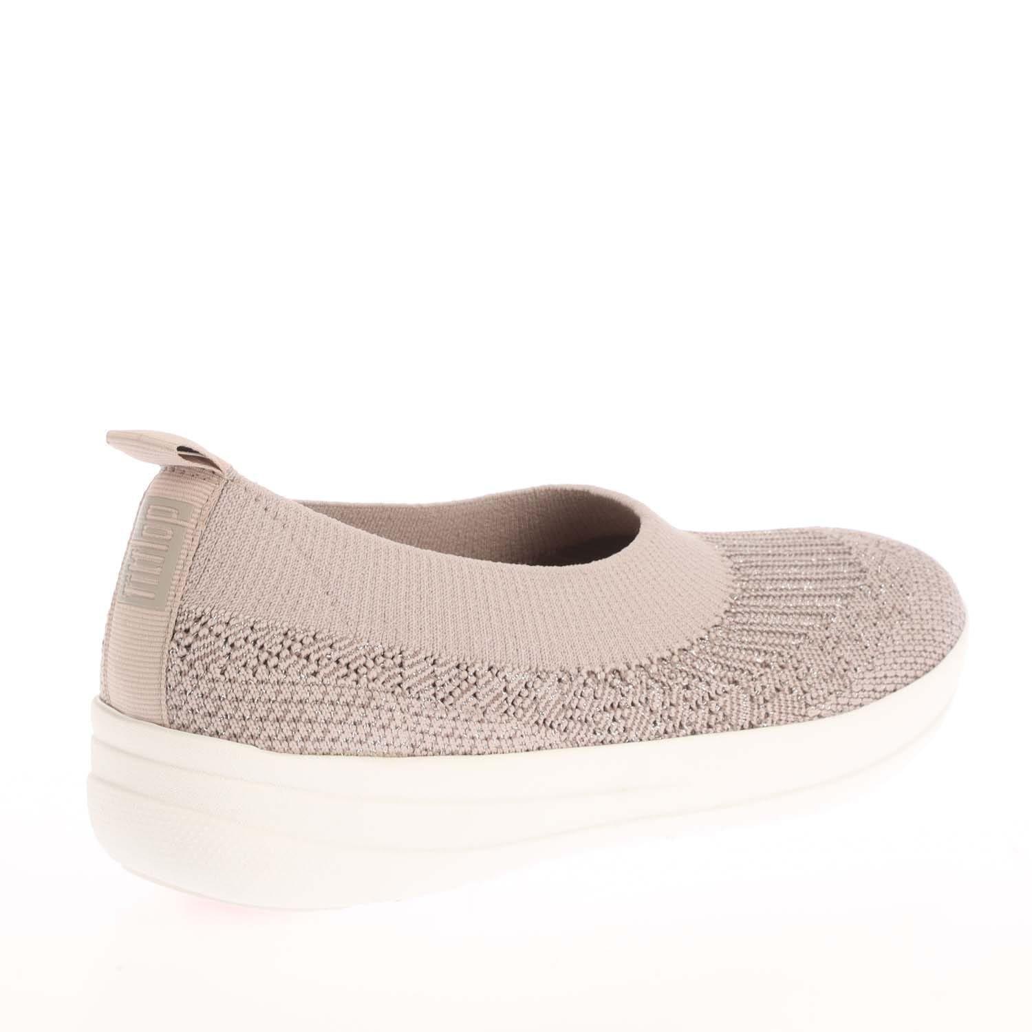 Mink - Fitflop - Uberknit Slip On Ballet Pumps - 3