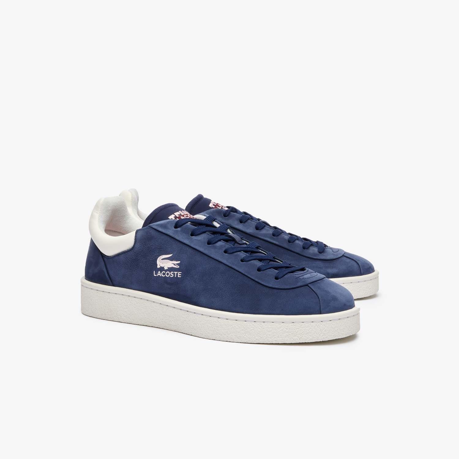 Blue - Lacoste - Lineshot Leather Logo Trainers - 2
