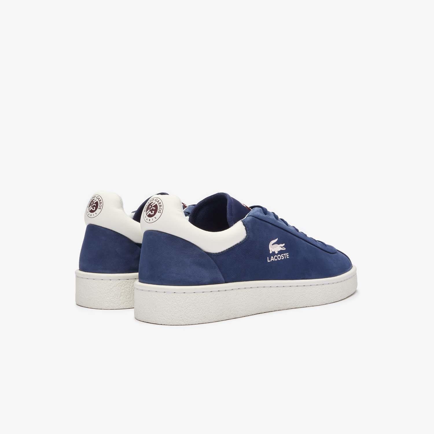 Blue - Lacoste - Lineshot Leather Logo Trainers - 3