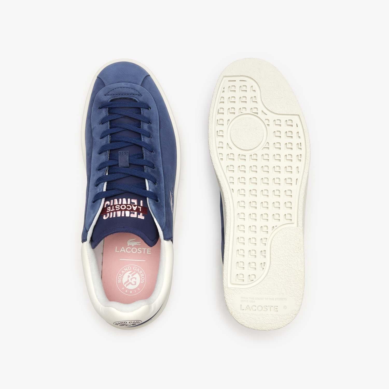 Blue - Lacoste - Lineshot Leather Logo Trainers - 4