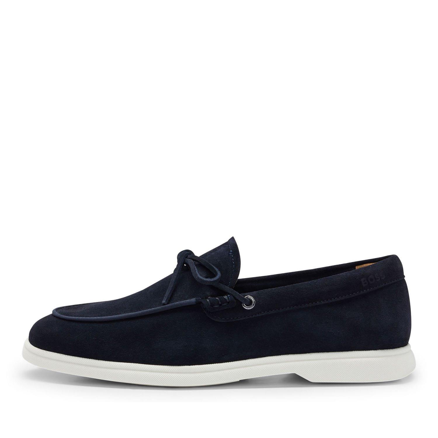Dark Blue - Boss - Sienne Moccasin Shoes - 2
