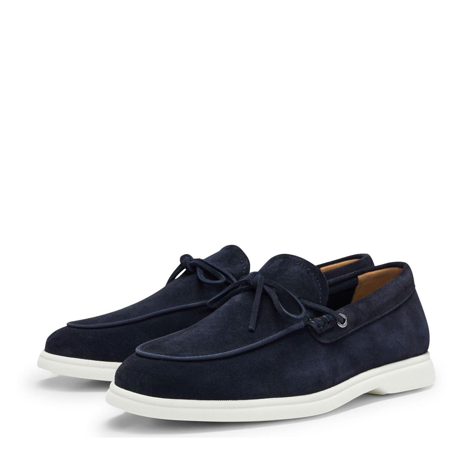 Dark Blue - Boss - Sienne Moccasin Shoes - 4