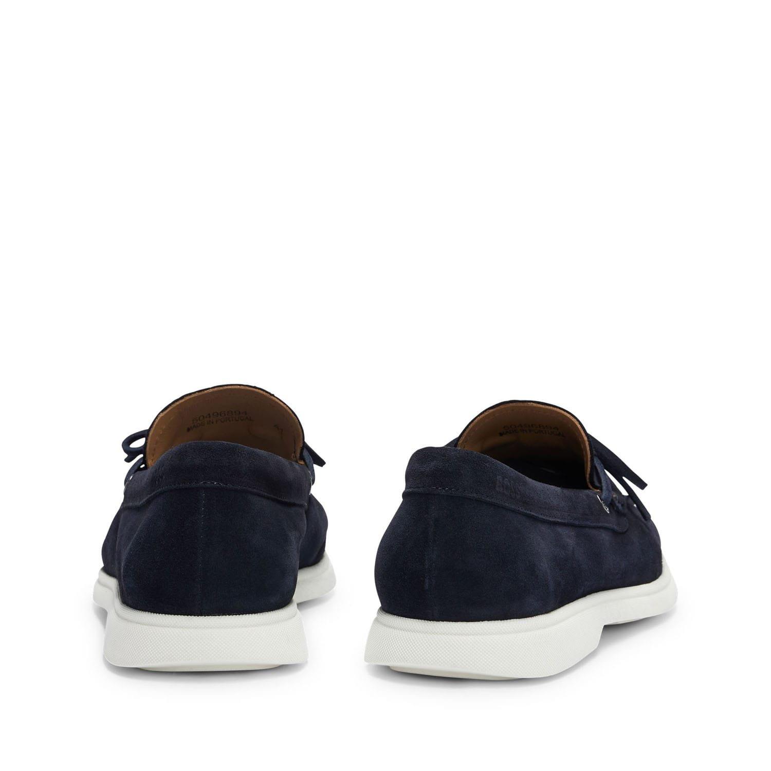 Dark Blue - Boss - Sienne Moccasin Shoes - 5