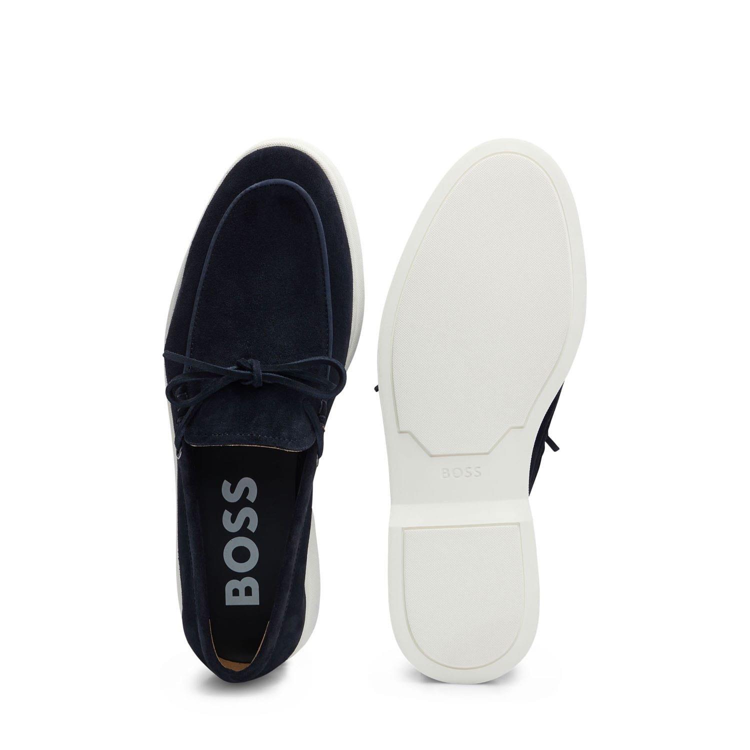 Dark Blue - Boss - Sienne Moccasin Shoes - 7
