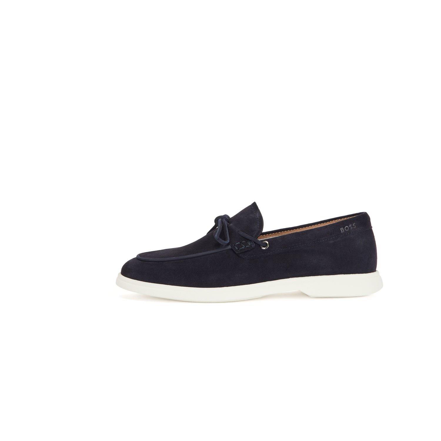 Dark Blue - Boss - Sienne Moccasin Shoes - 2