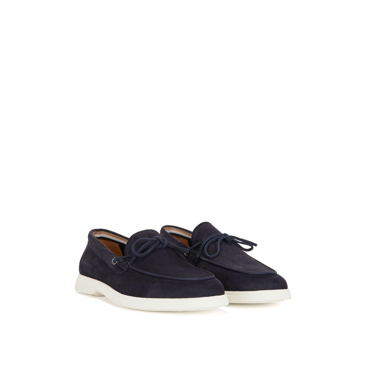 Dark Blue - Boss - Sienne Moccasin Shoes - 3