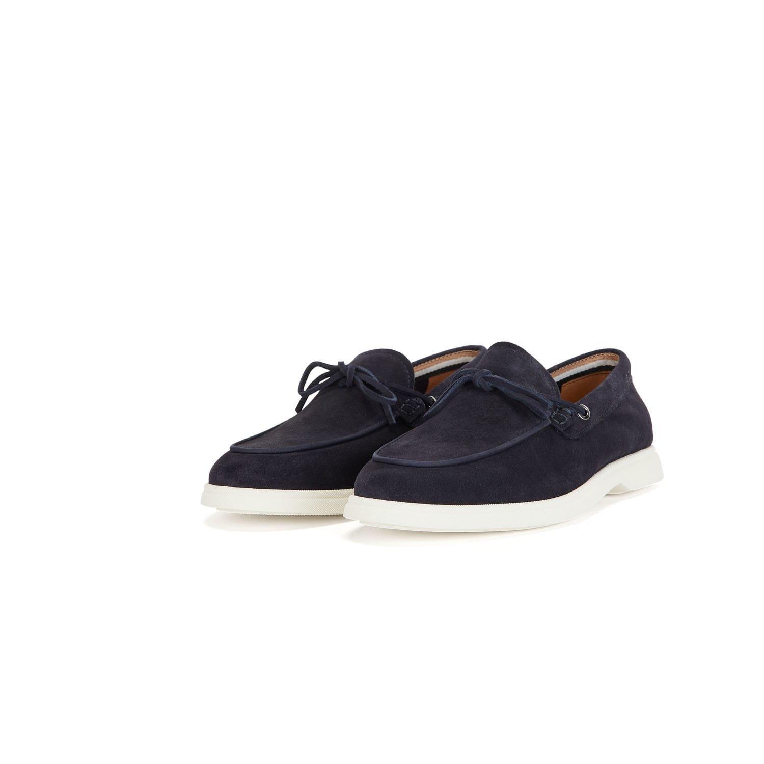 Dark Blue - Boss - Sienne Moccasin Shoes - 4