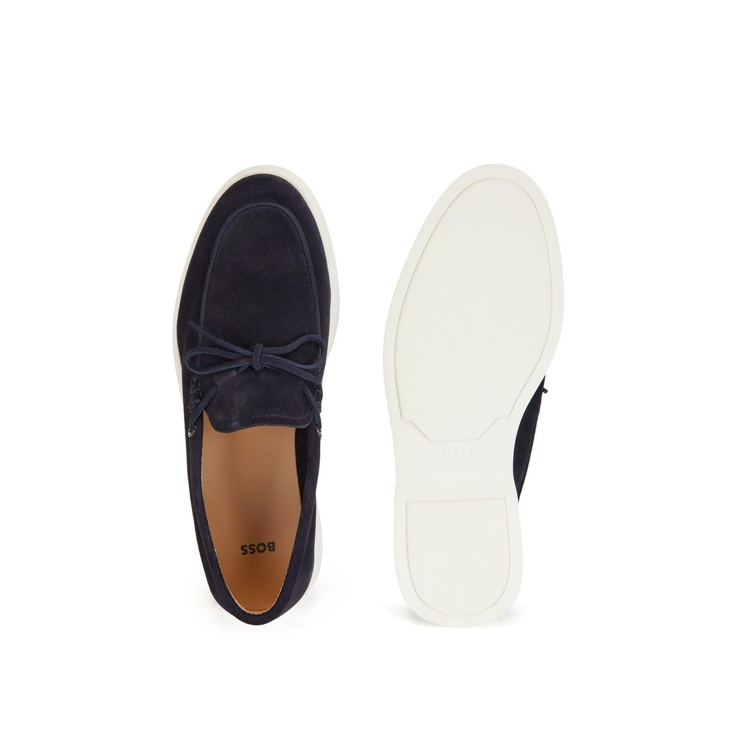 Dark Blue - Boss - Sienne Moccasin Shoes - 5