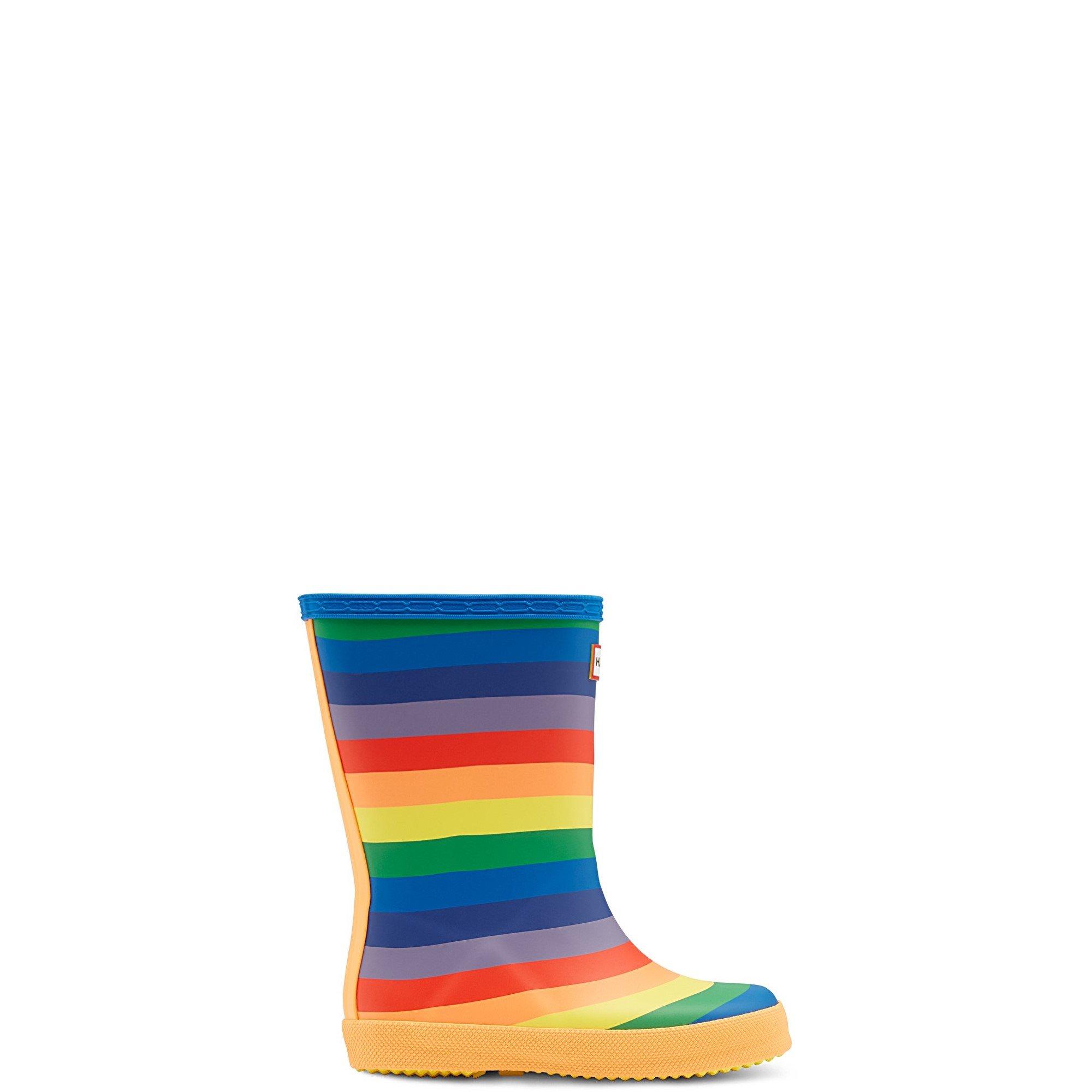 Multicoloured - Hunter - Original First Classic Rainbow Print Wellington Bo - 1