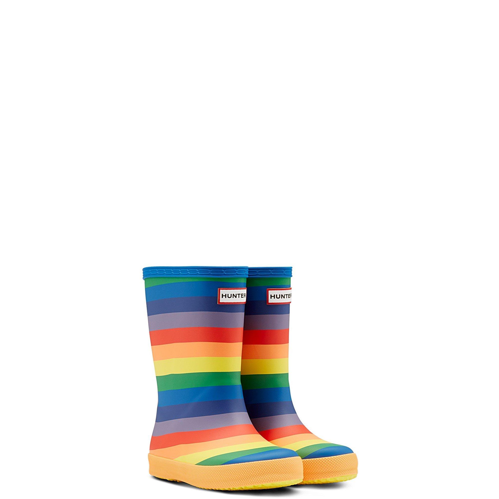 Multicoloured - Hunter - Original First Classic Rainbow Print Wellington Bo - 2