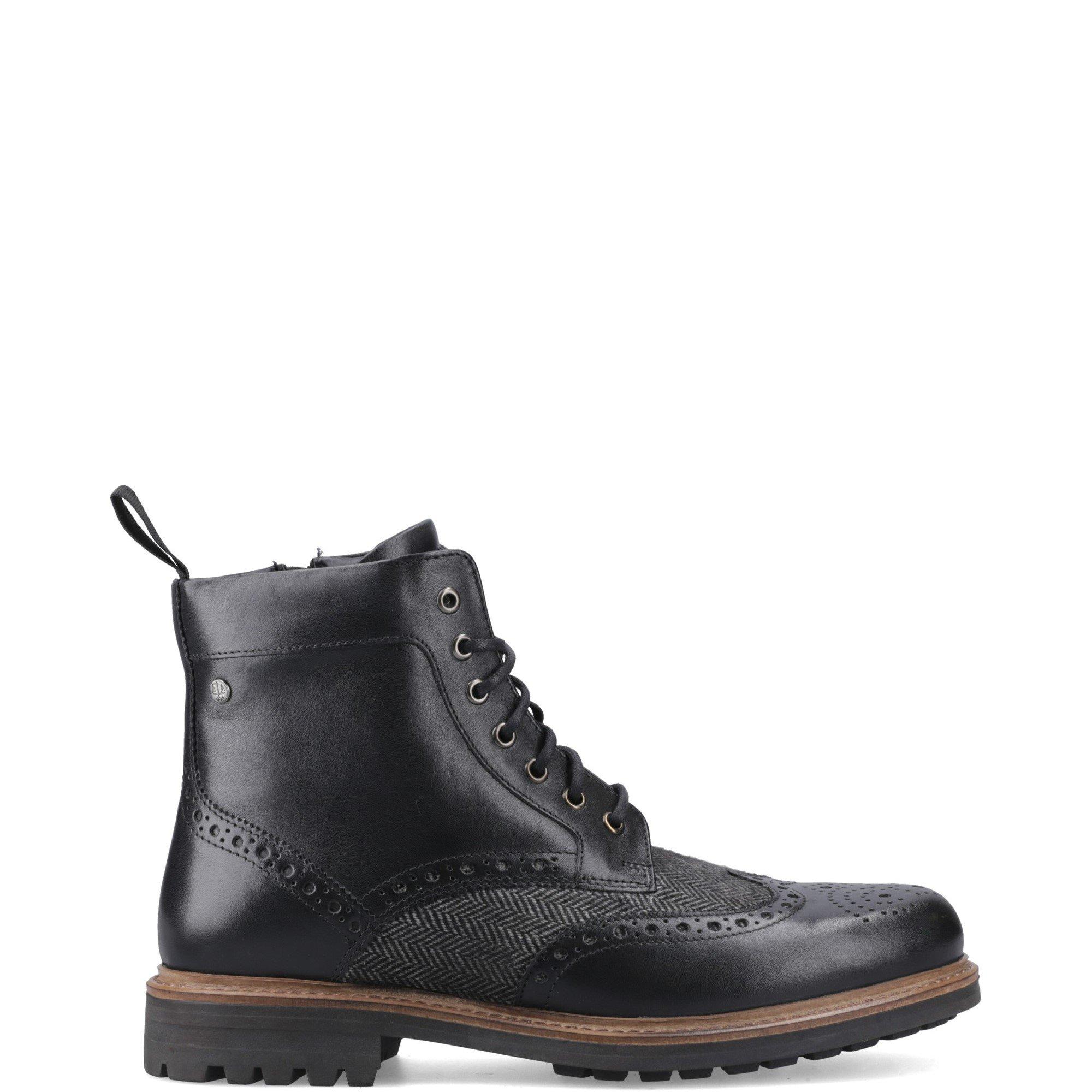 Black - Hunter - Loch Brogue Ankle Boot - 1