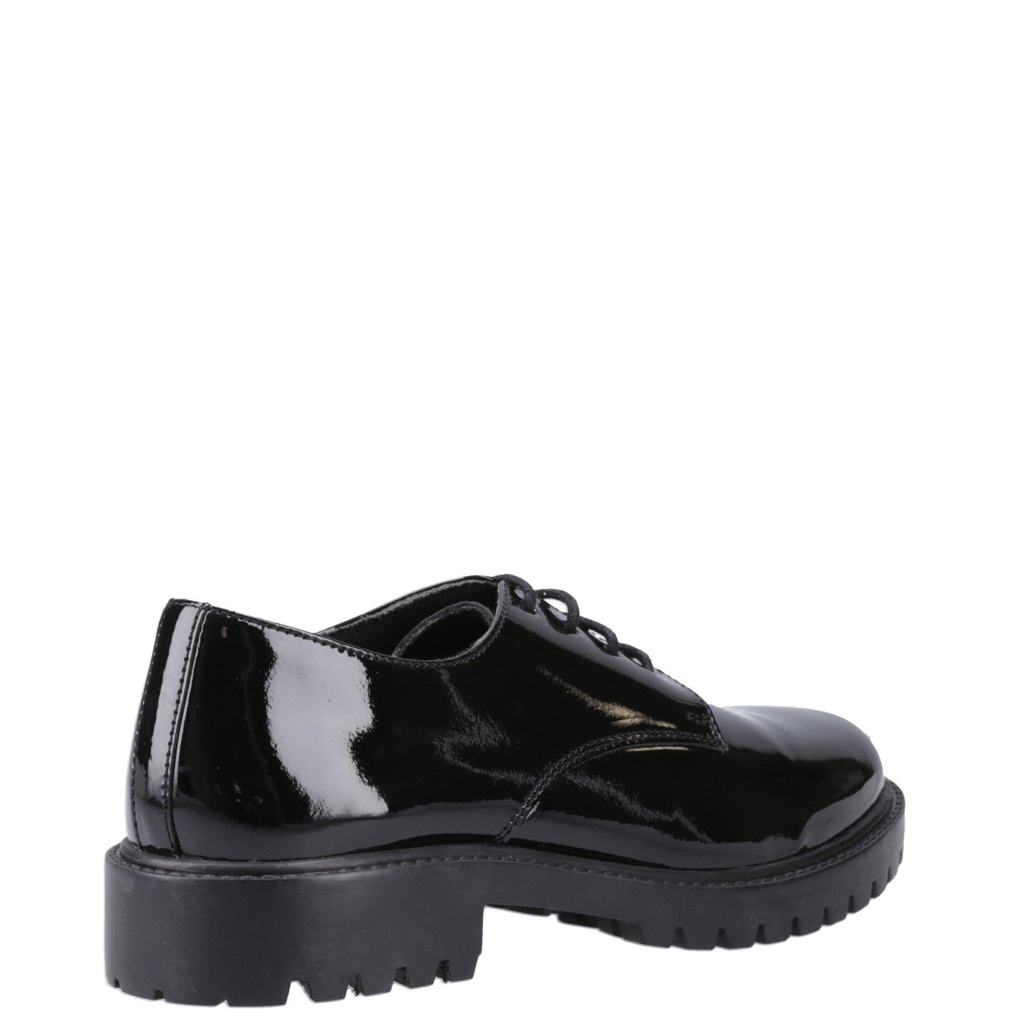 Black - Hush Puppies - Aubrey Lace Up Patent Jnr - 3