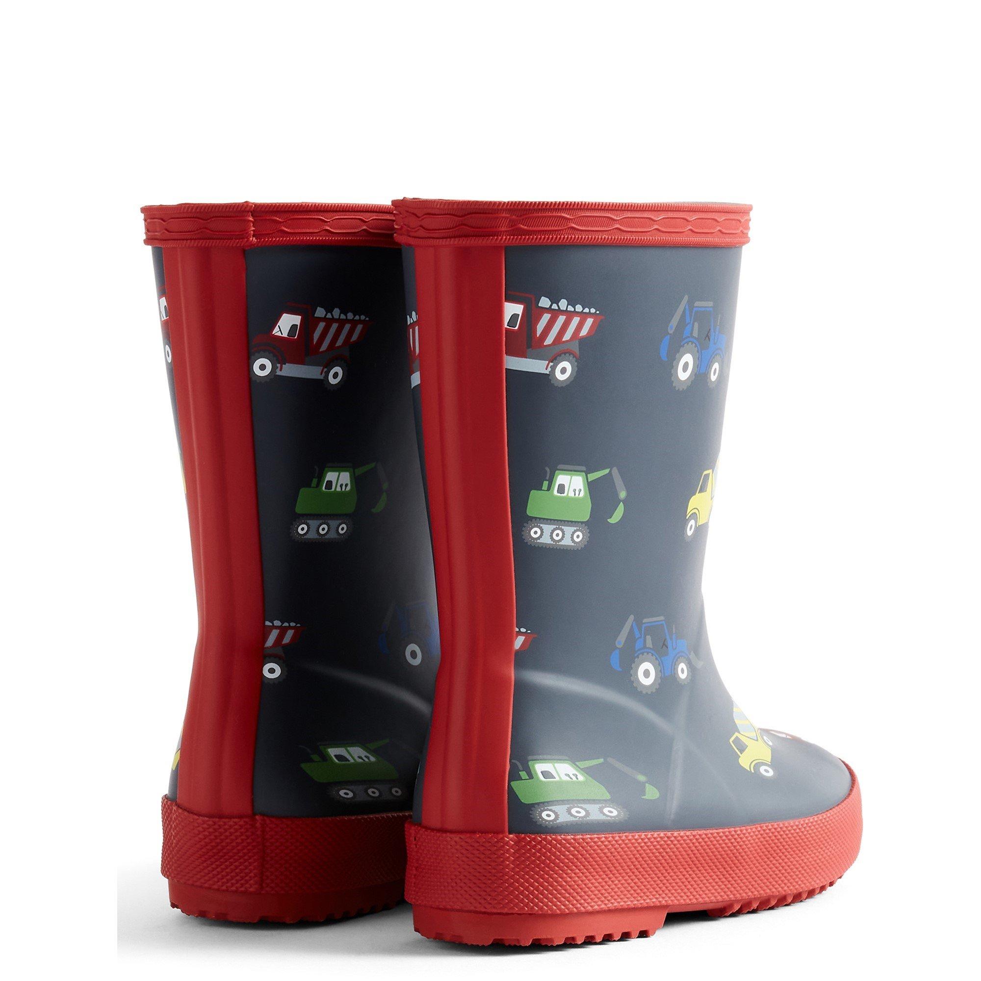 Navy - Hunter - Kids First Construction Print Boot - 3