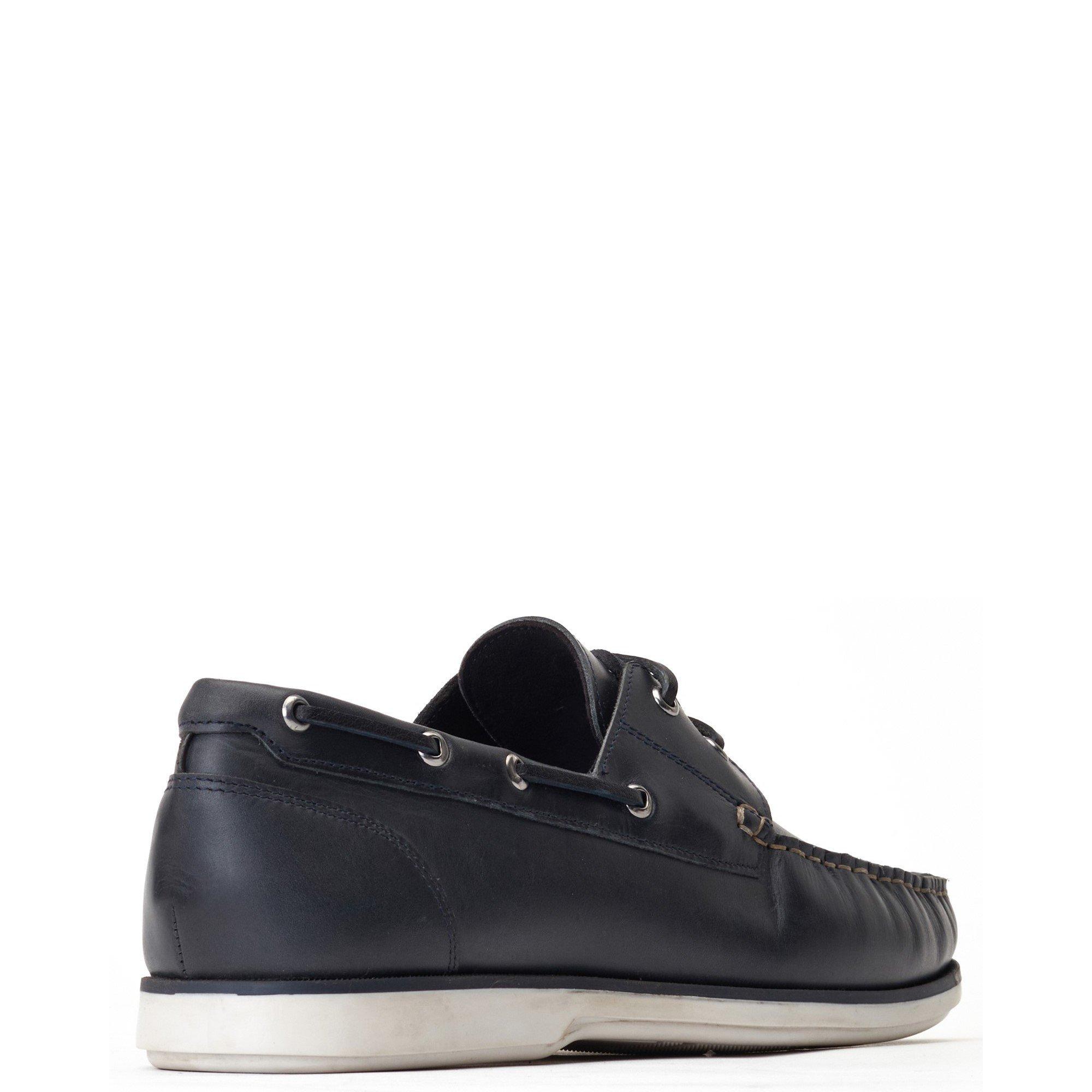 Navy - Base London - Stern Boat Shoe - 3