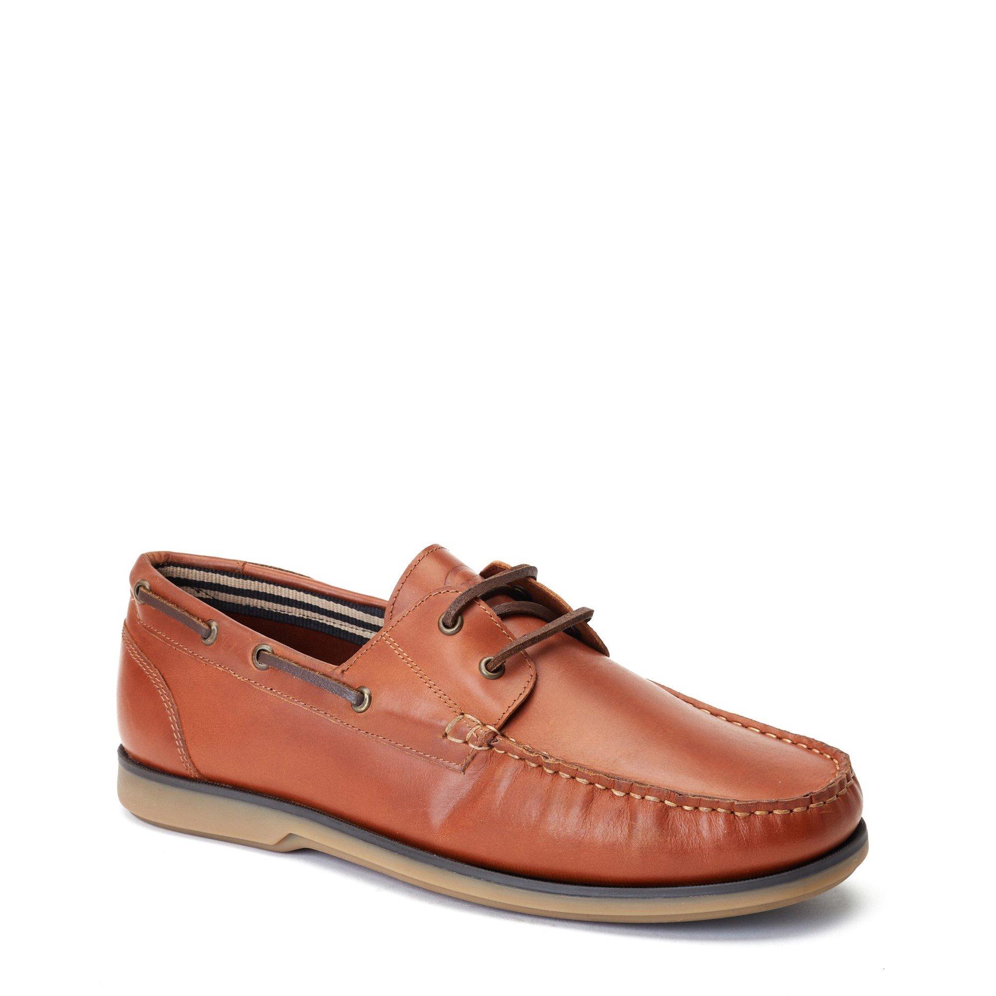 Tan - Base London - Stern Boat Shoe - 2