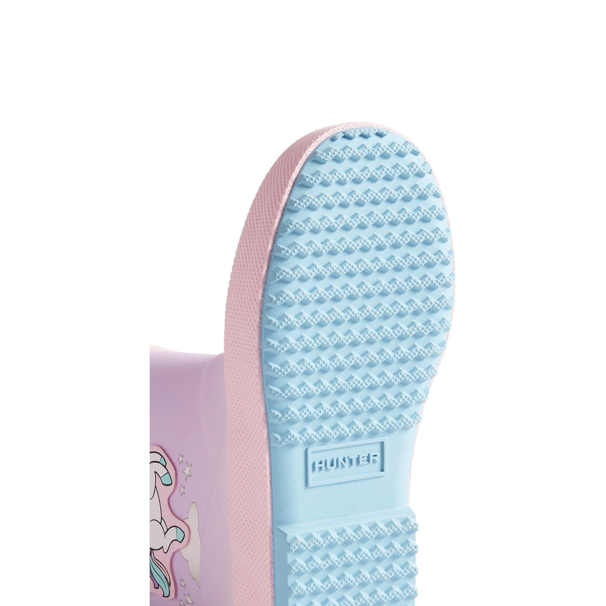 Blue - Hunter - Kids First Unicorn Print Boot - 4