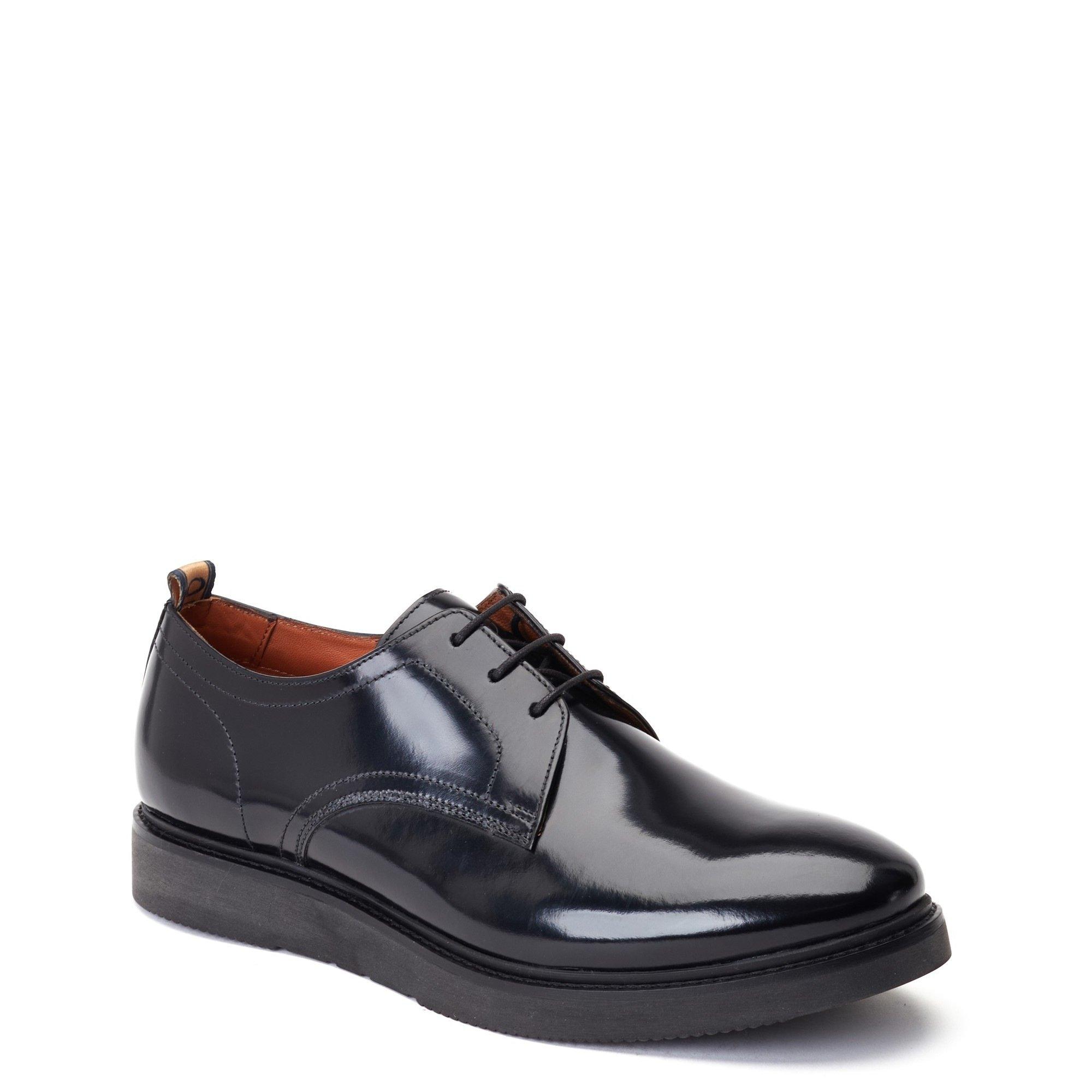 Black - Base London - Roly Plain Toe Derby - 2
