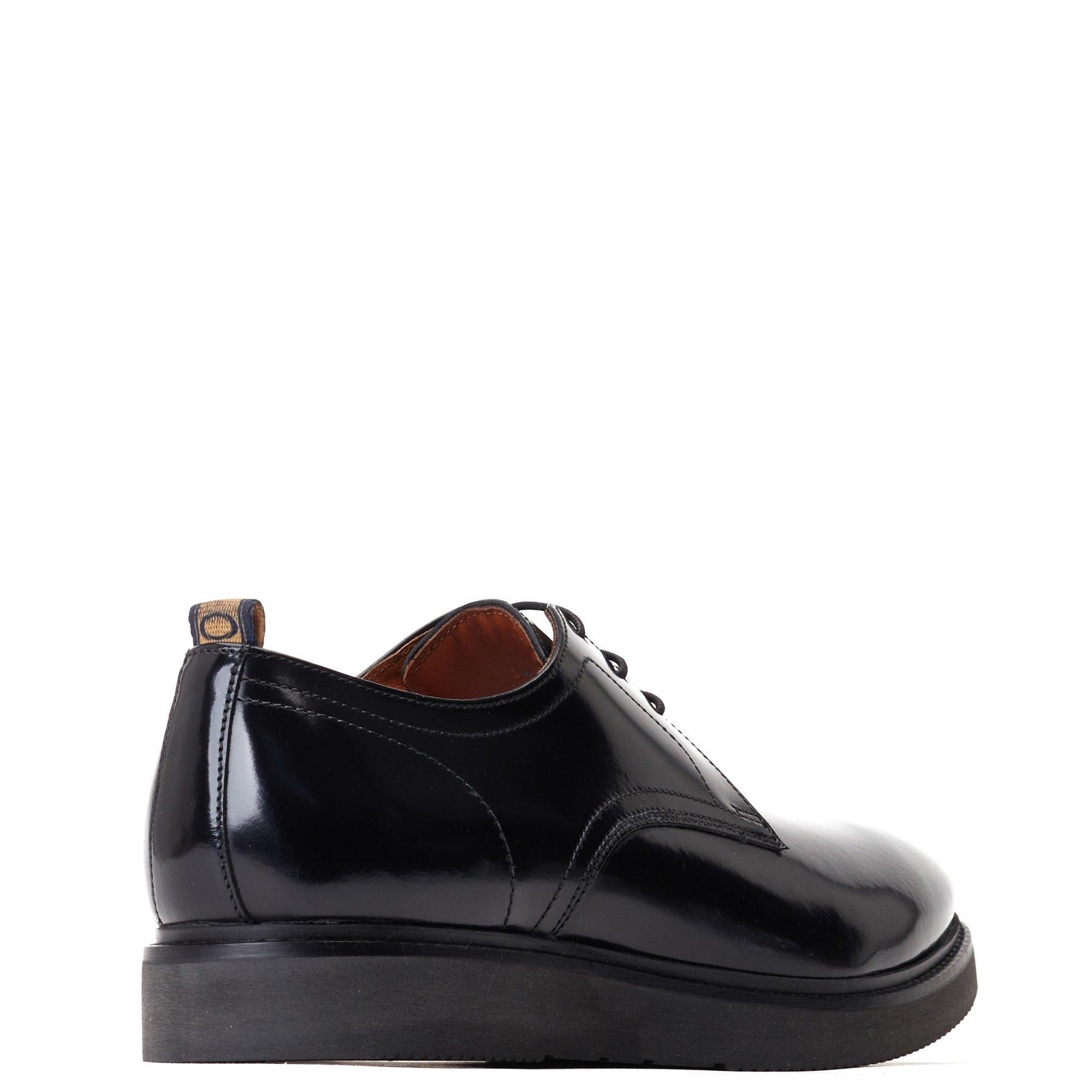 Black - Base London - Roly Plain Toe Derby - 3