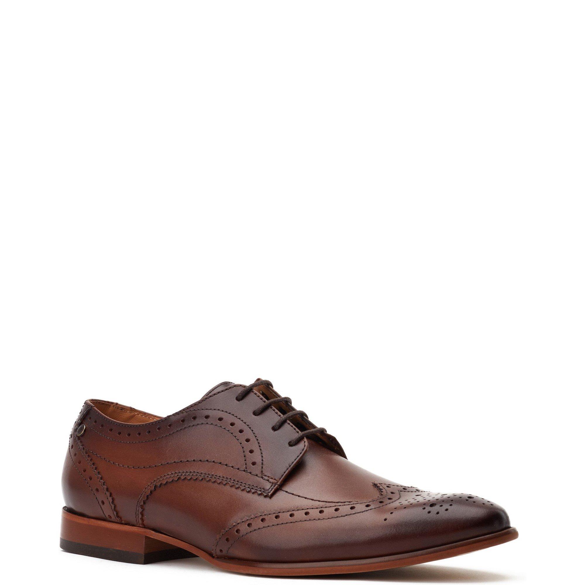 Brown - Base London - Barbera Lace Up Brogue Shoe - 2