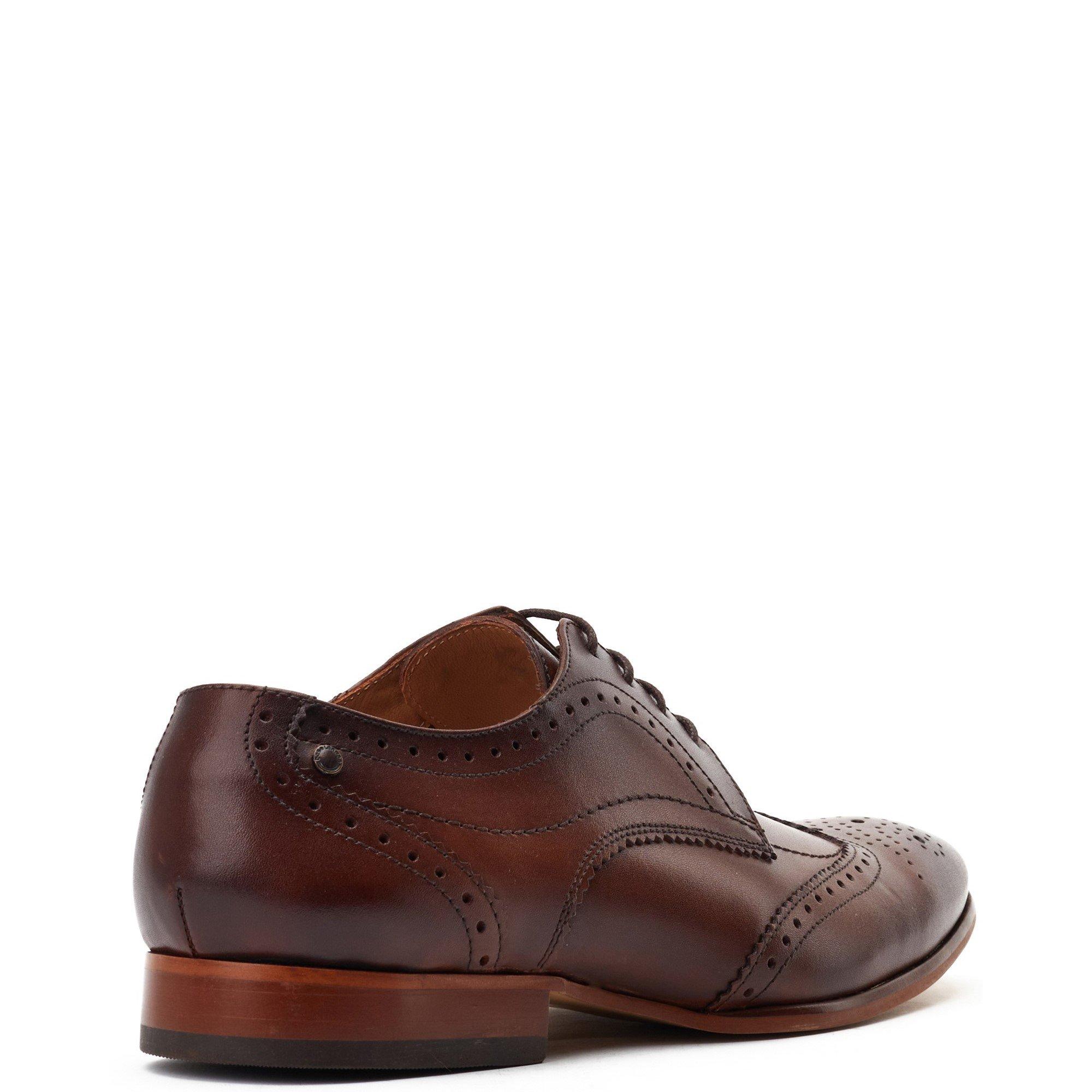 Brown - Base London - Barbera Lace Up Brogue Shoe - 3