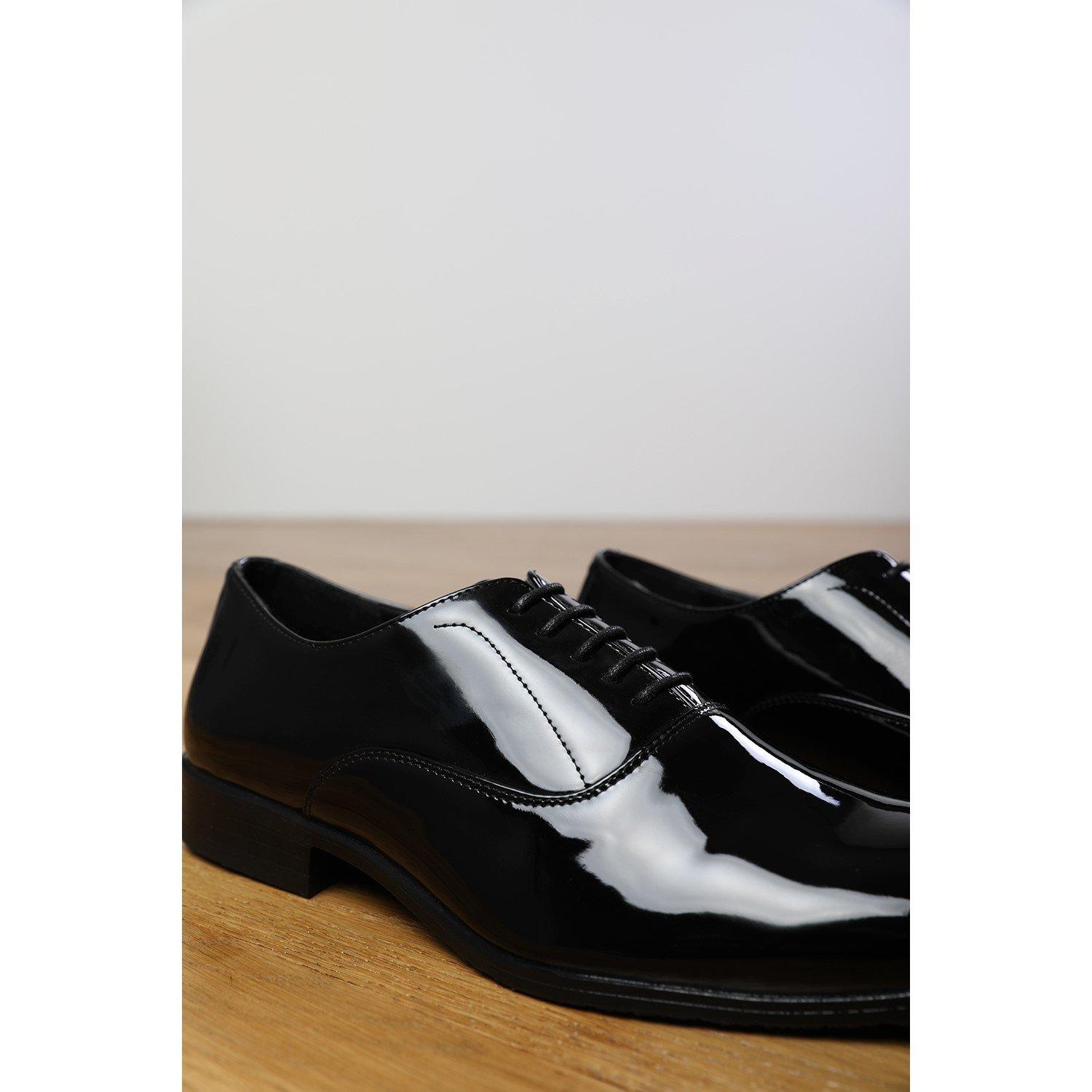 Black - Wheres That From - Nick Oxford Wide Fit Lace Up Work Dress Shoes - 3
