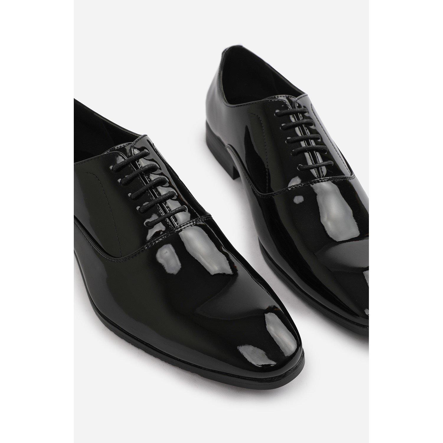 Black - Wheres That From - Nick Oxford Wide Fit Lace Up Work Dress Shoes - 6