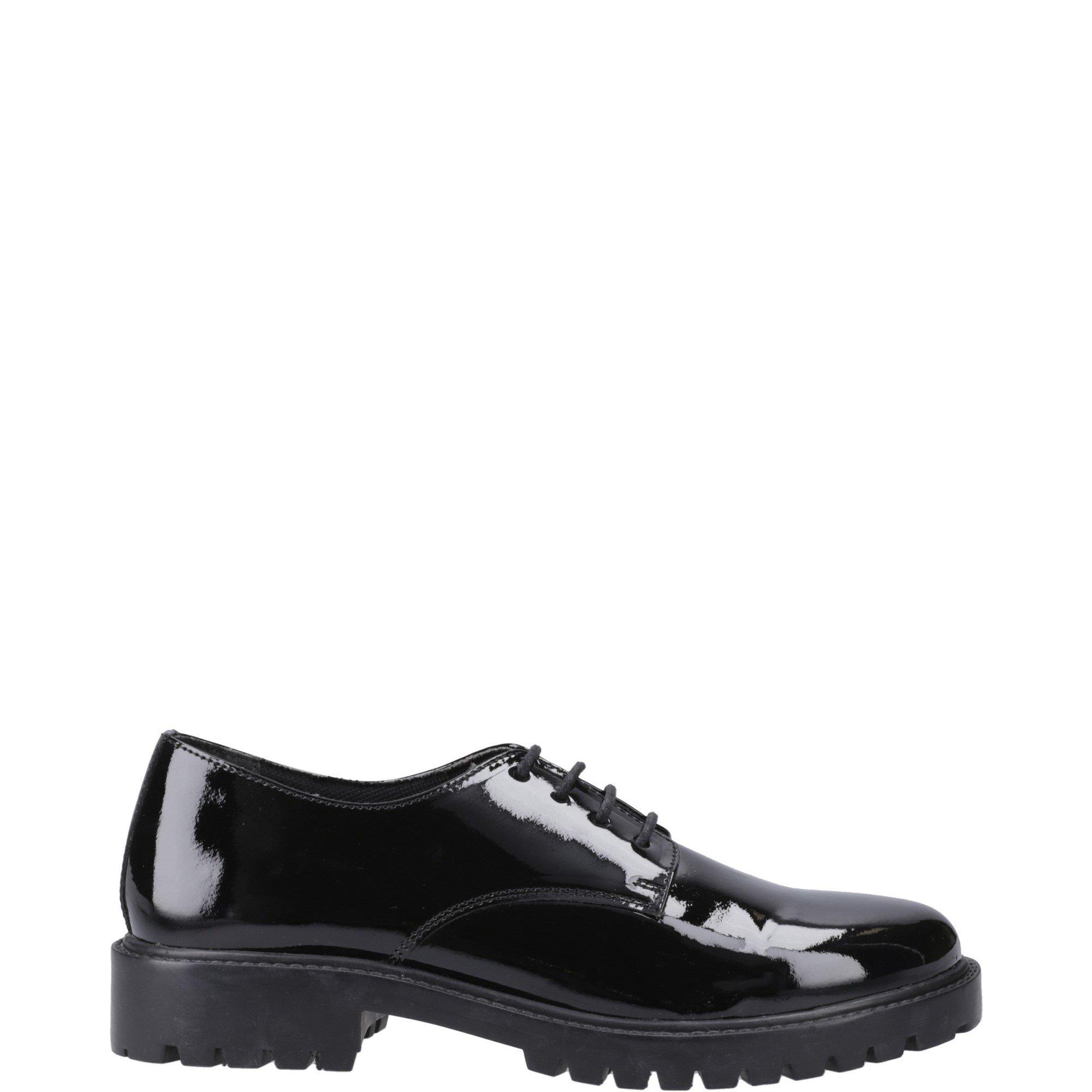 Black - Hush Puppies - Aubrey Lace Up Patent Snr - 1