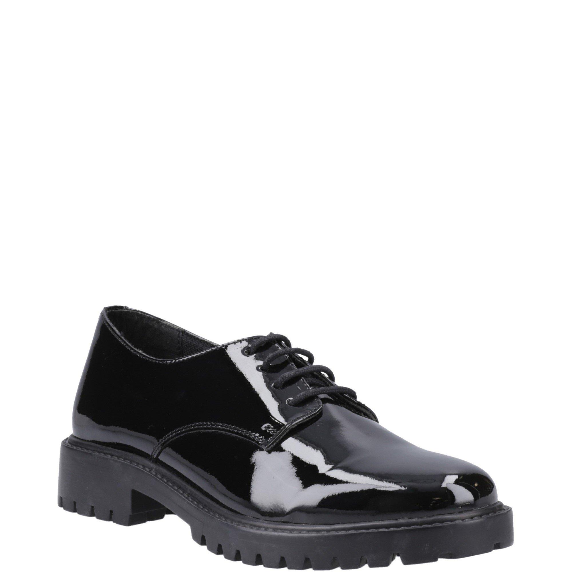 Black - Hush Puppies - Aubrey Lace Up Patent Snr - 2