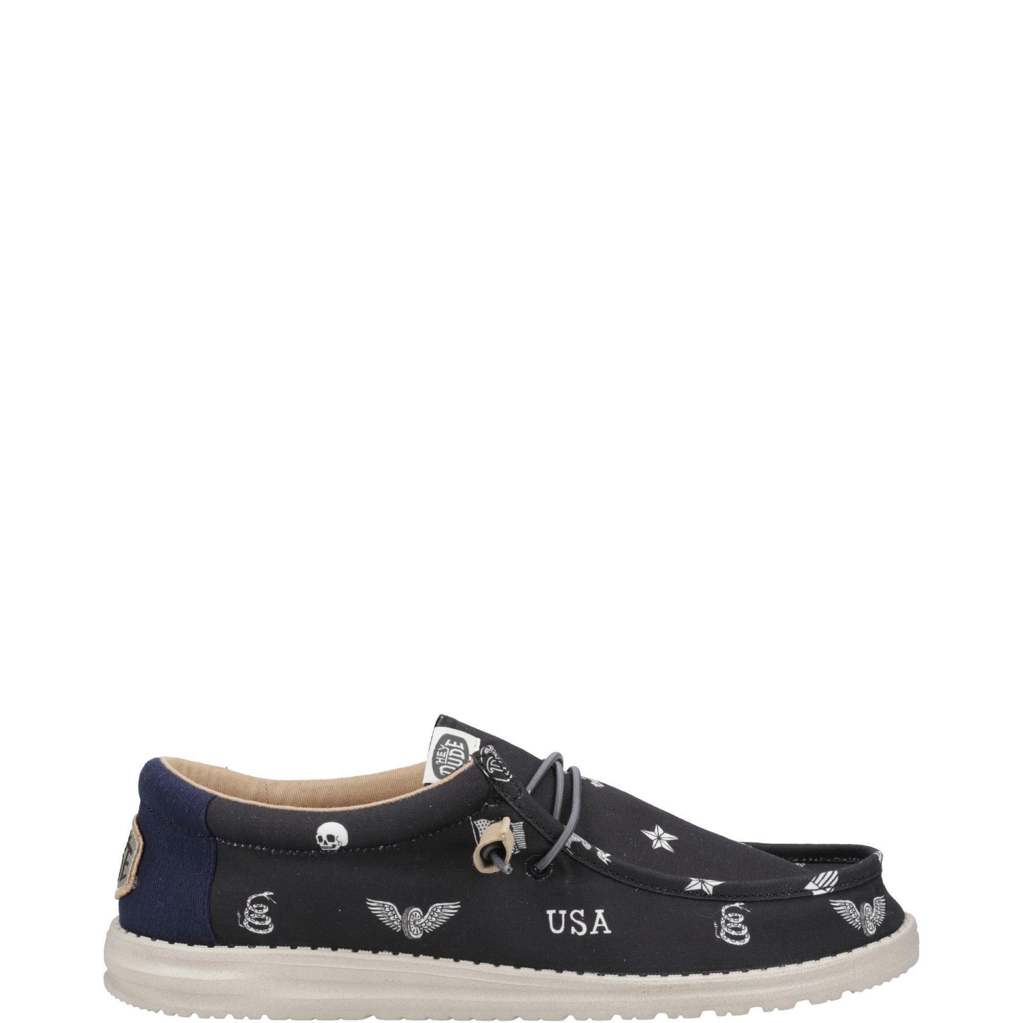 Black - HEYDUDE - Wally Stars n Skulls Shoe - 1