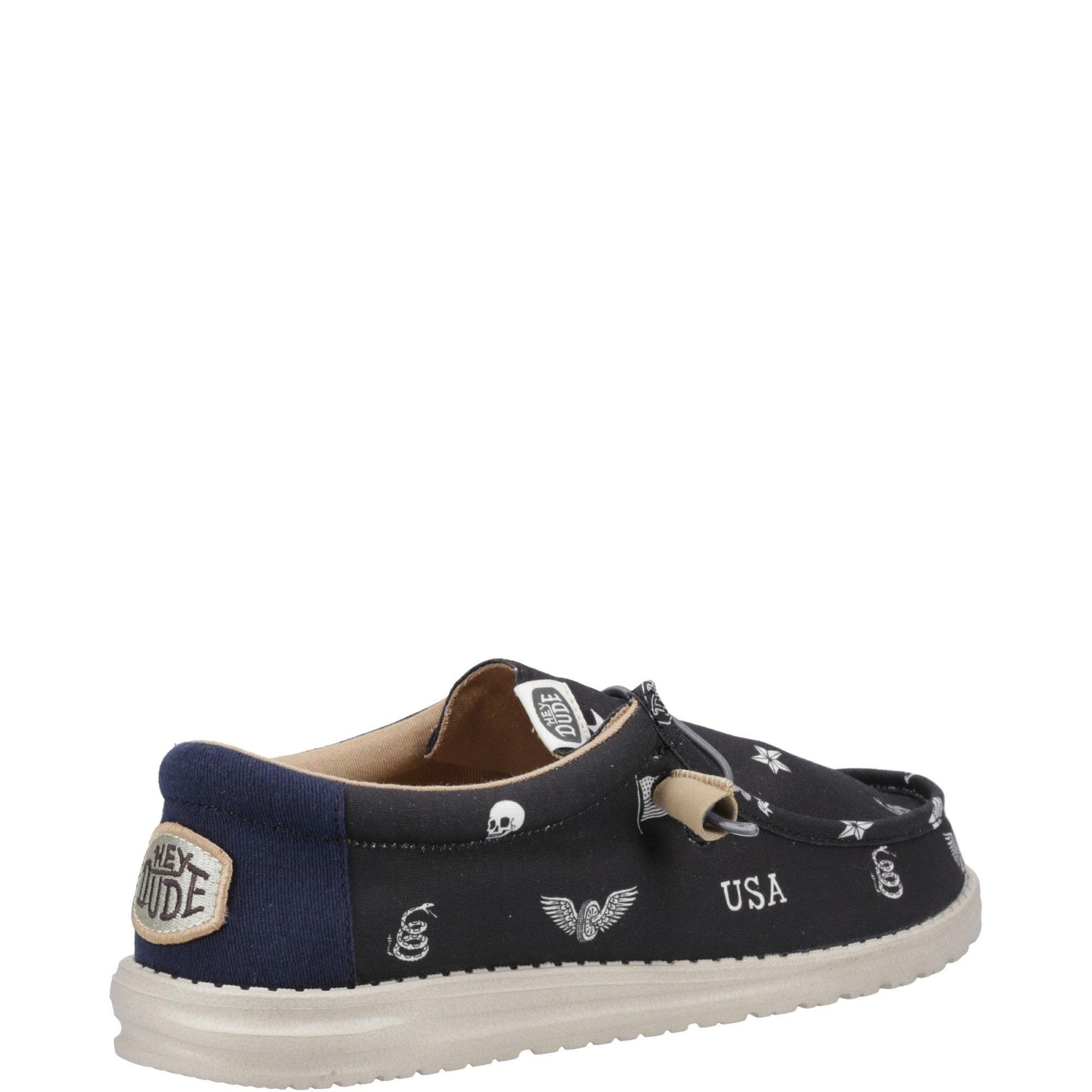 Black - HEYDUDE - Wally Stars n Skulls Shoe - 3