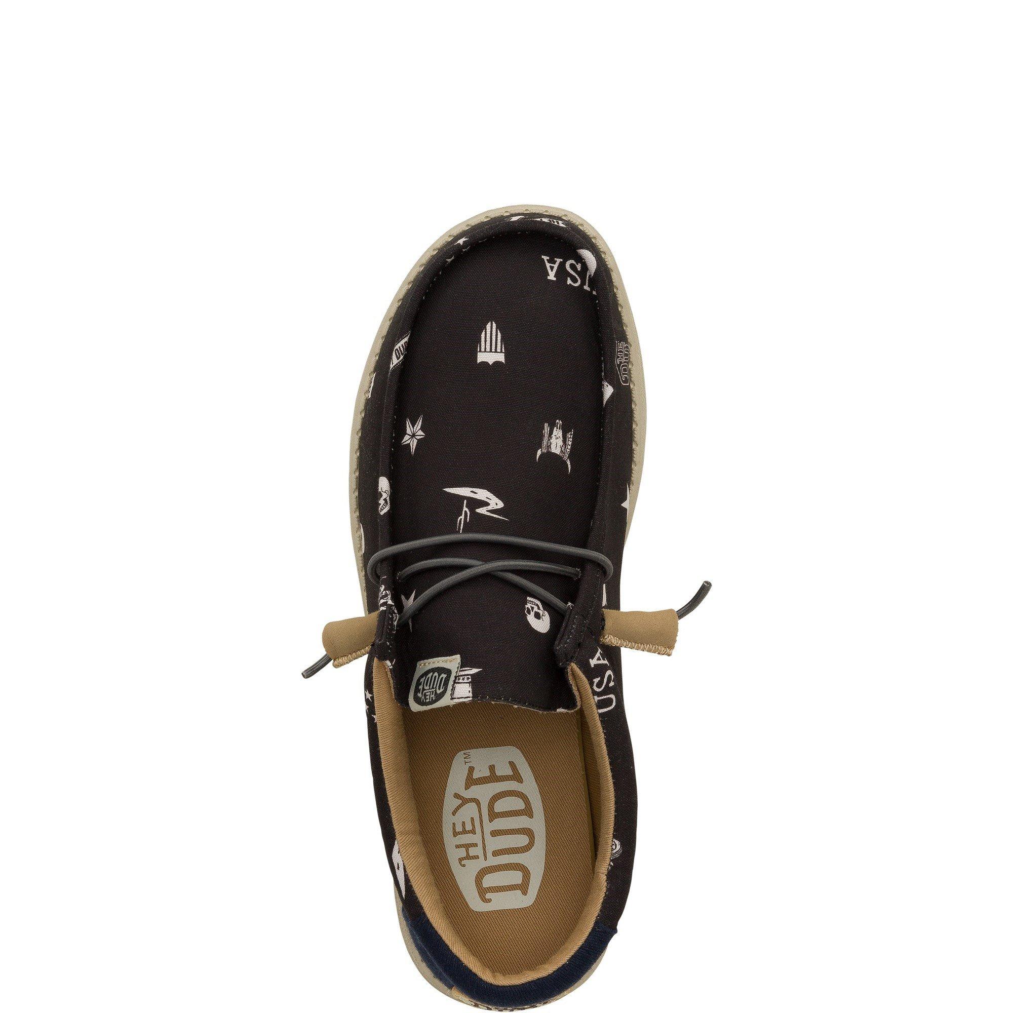 Black - HEYDUDE - Wally Stars n Skulls Shoe - 4