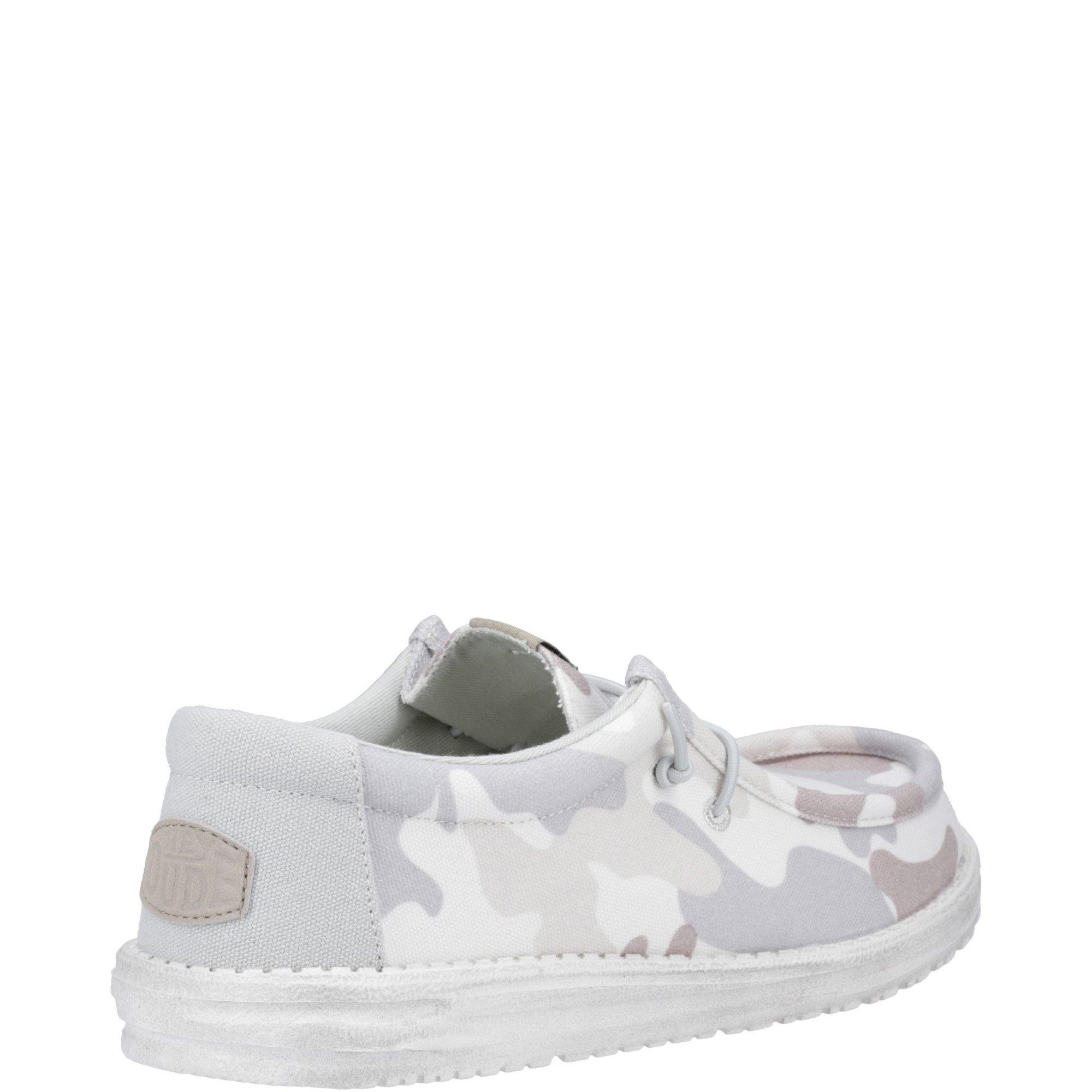 Grey - HEYDUDE - Wally Washed Camo Shoe - 3
