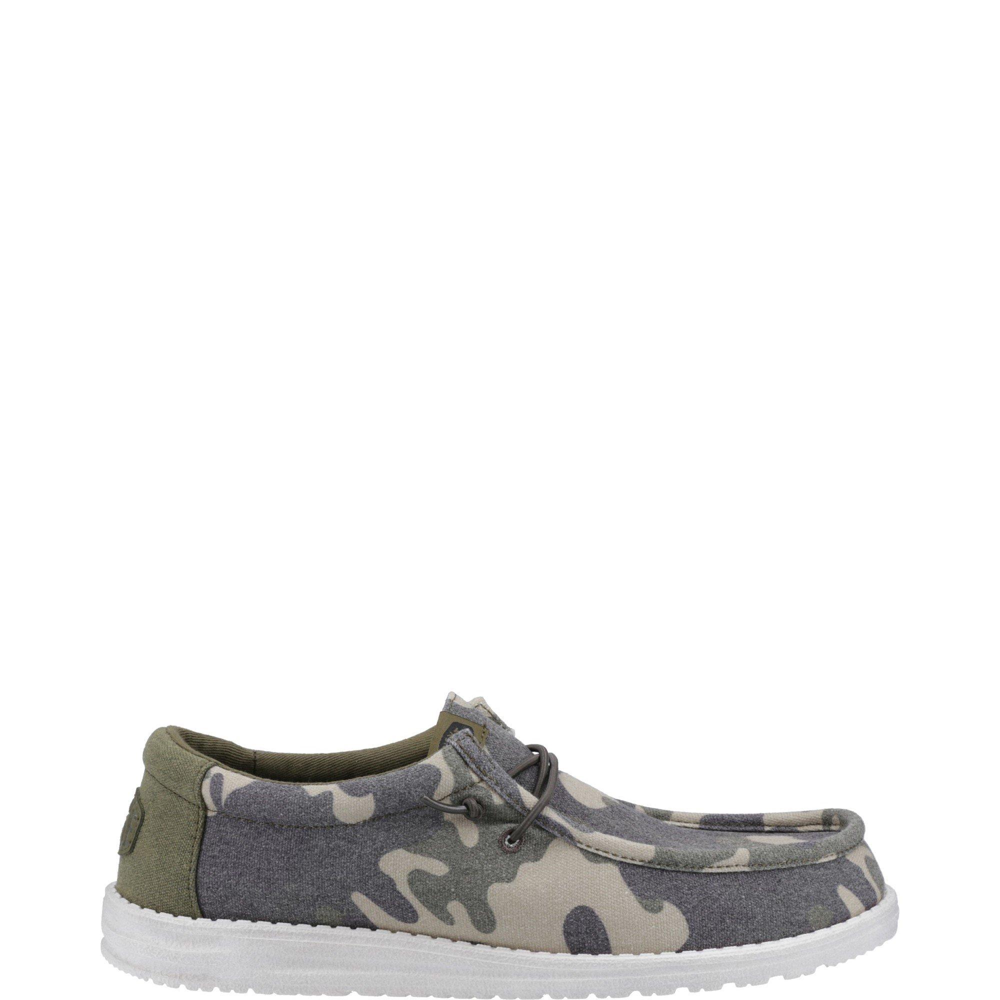 Green - HEYDUDE - Wally Washed Camo Shoe - 1