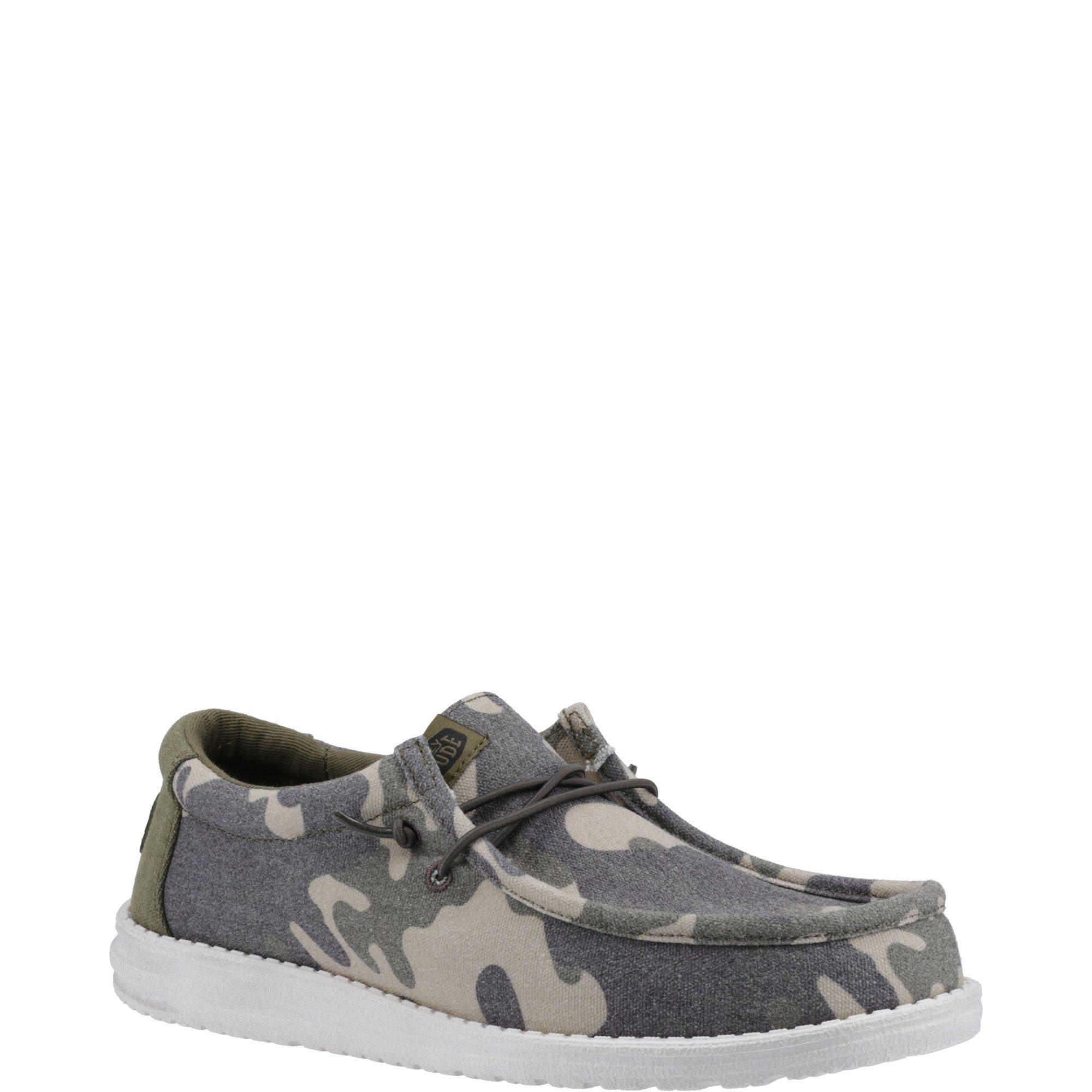 Green - HEYDUDE - Wally Washed Camo Shoe - 2