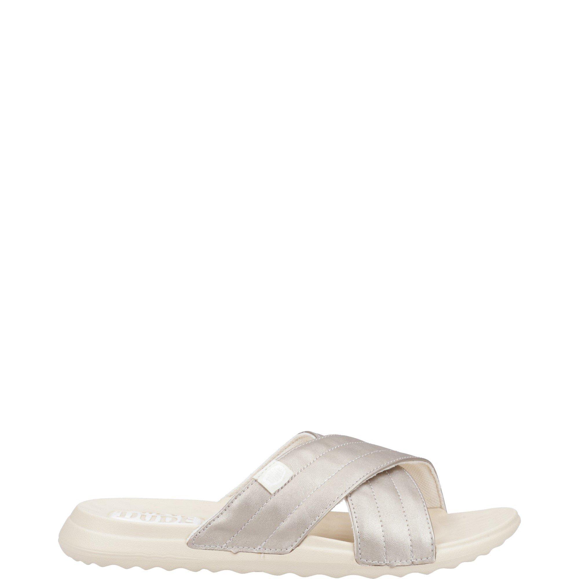 Metallic - HEYDUDE - Christi Slide Distressed Sandal - 1