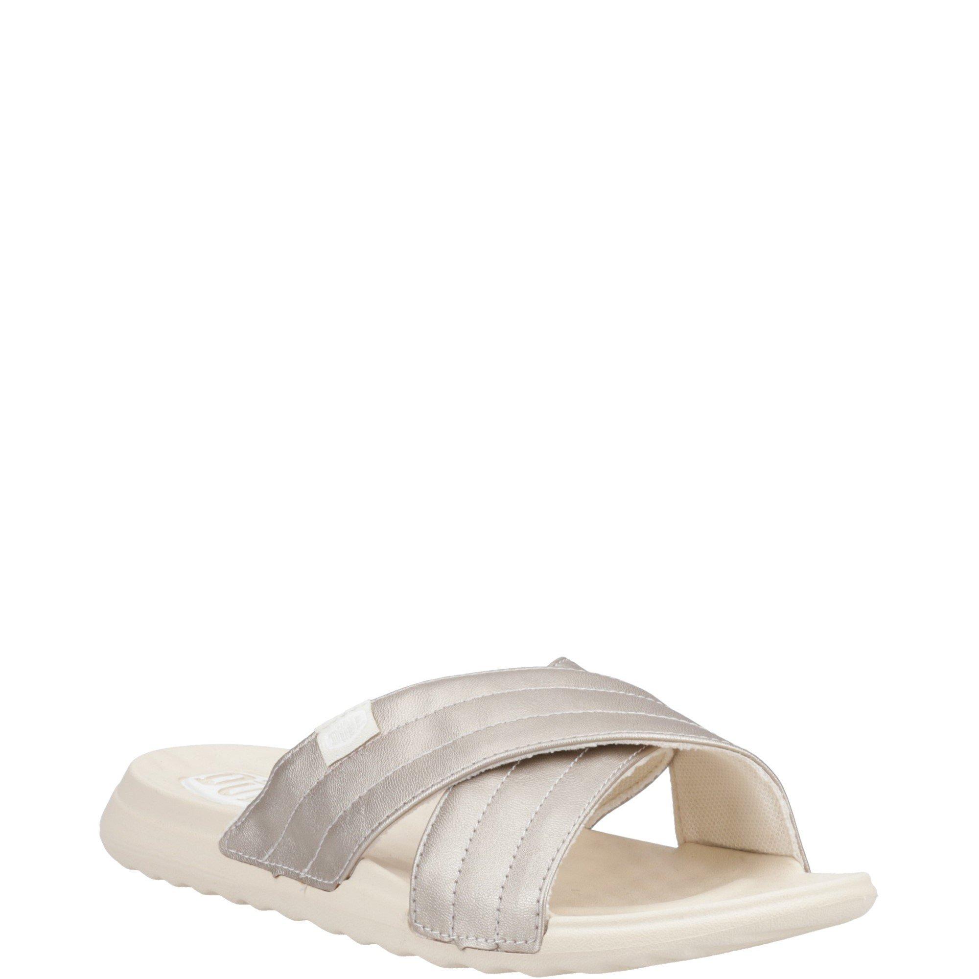 Metallic - HEYDUDE - Christi Slide Distressed Sandal - 2