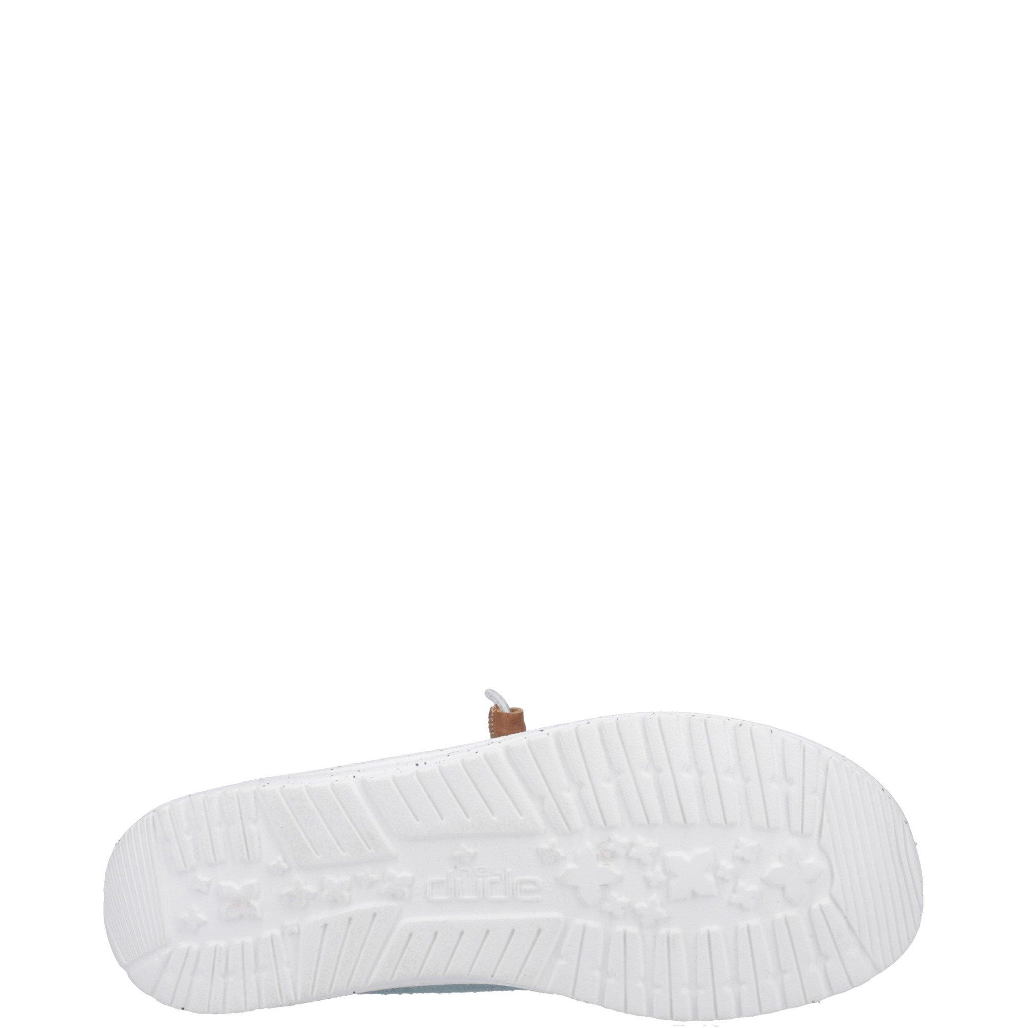 Blue - HEYDUDE - Wendy Heathered Slub Tropical Shoe - 4